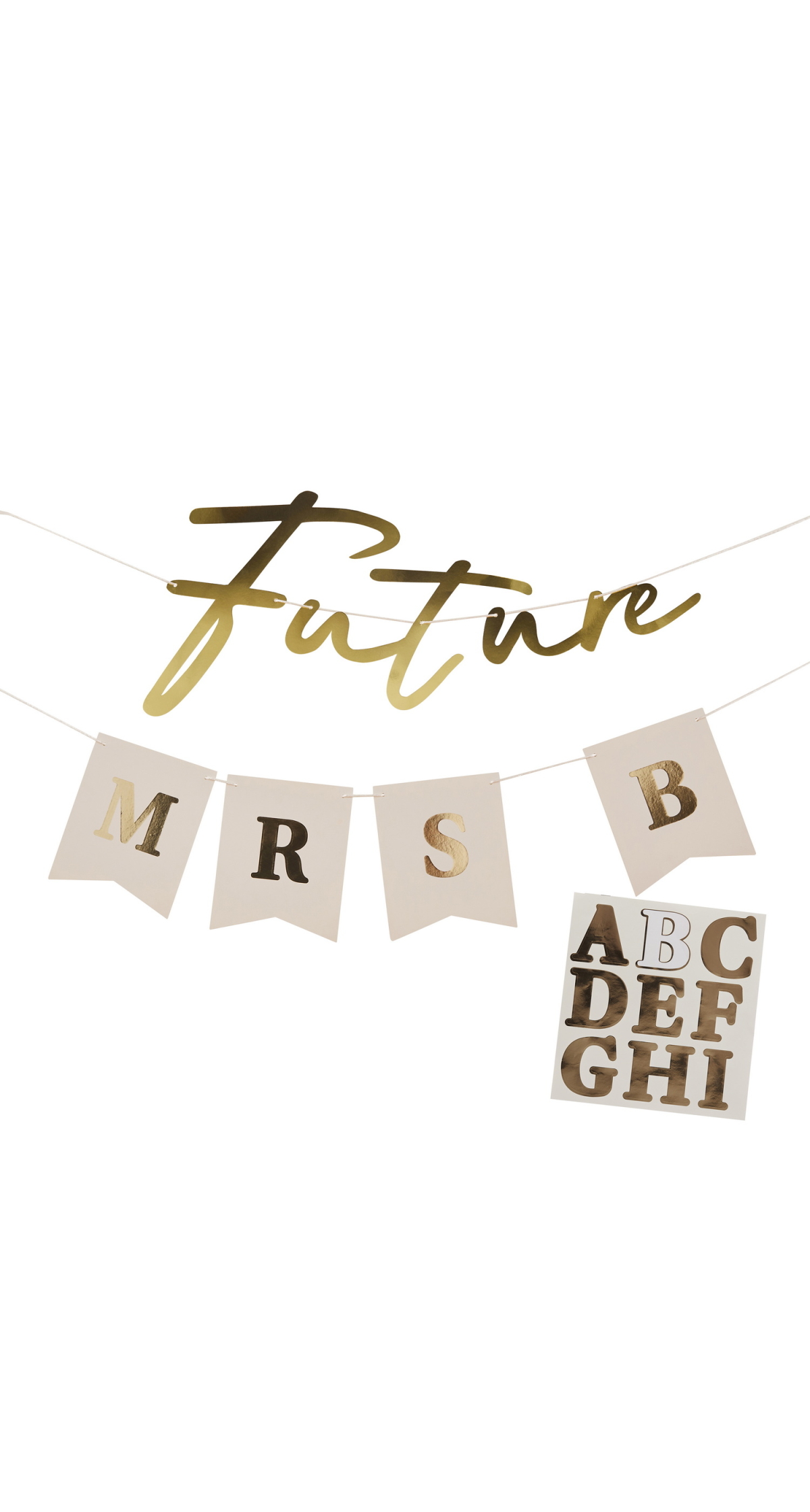 Future Mrs Personalised Banner x2 2M & x3 Sticker Sheets