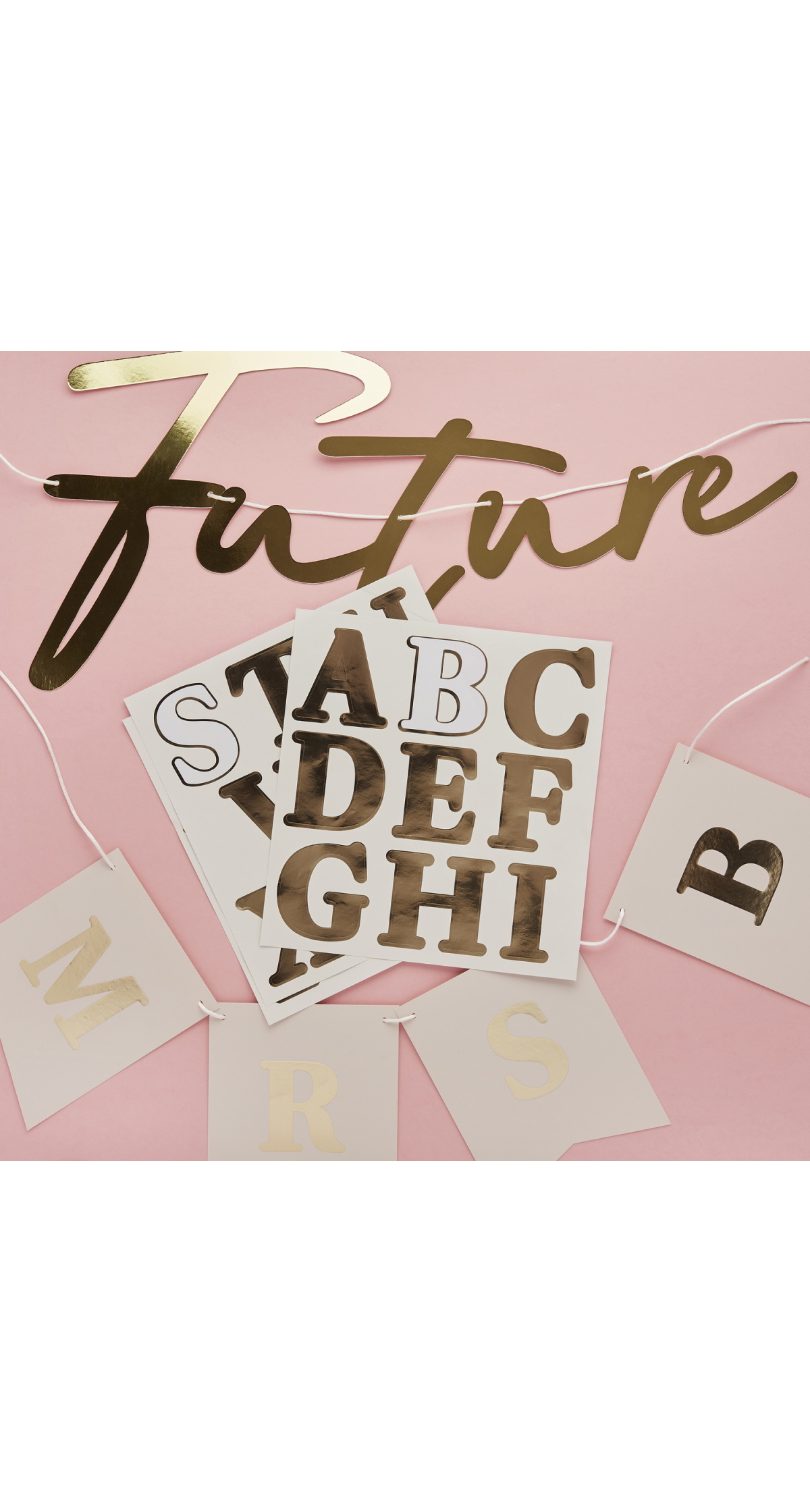 Future Mrs Personalised Banner x2 2M & x3 Sticker Sheets - Image 3