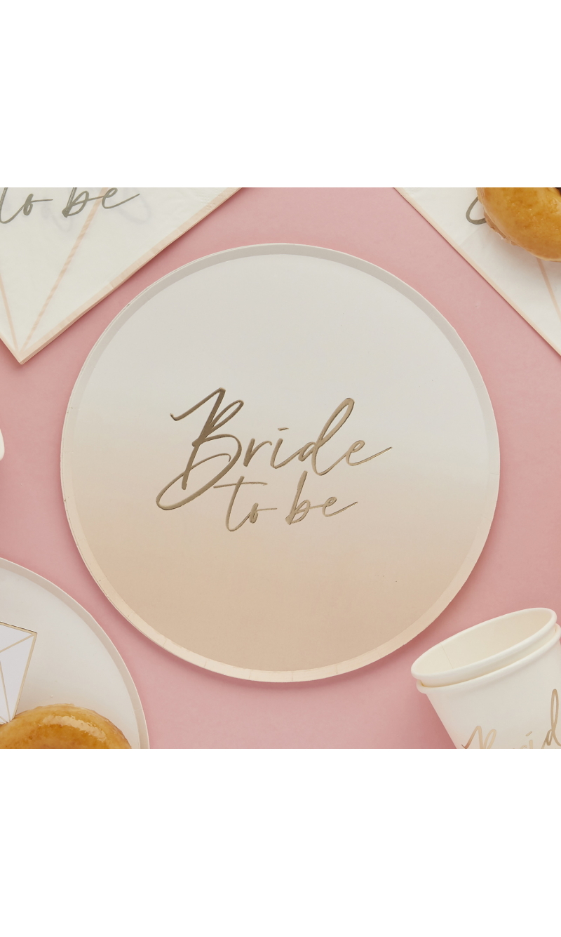 Bride To Be Paper Plates 8 pcs