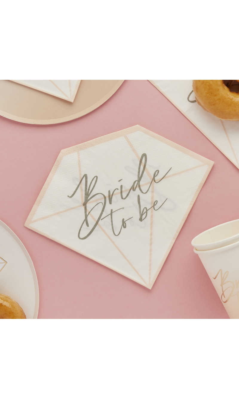Diamond Bride To Be Paper Napkins 16 pcs