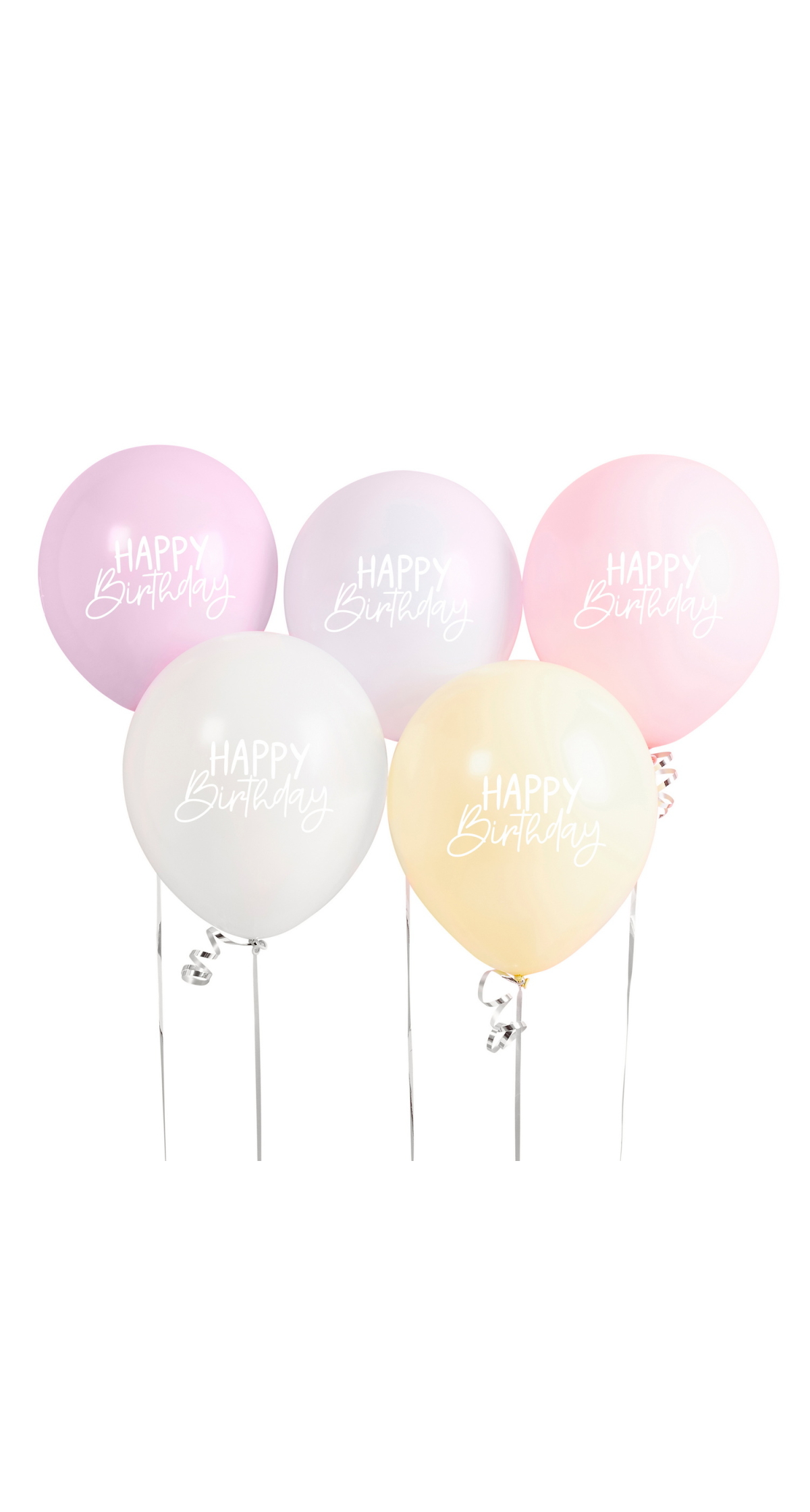 Eco Rainbow Happy Birthday 12 Inch Latex Balloon 5 pcs - Image 2