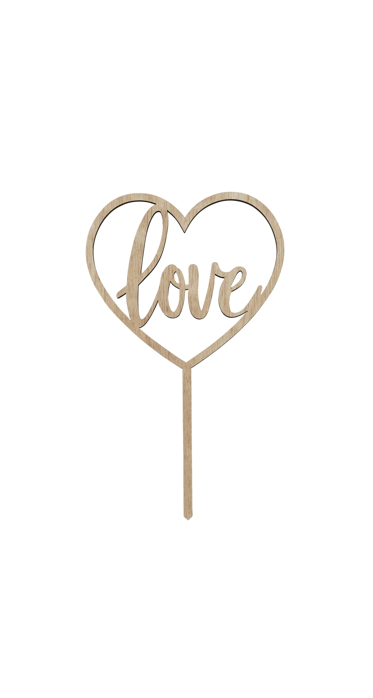 Wooden Cake Topper Love  140x230mm - Image 3