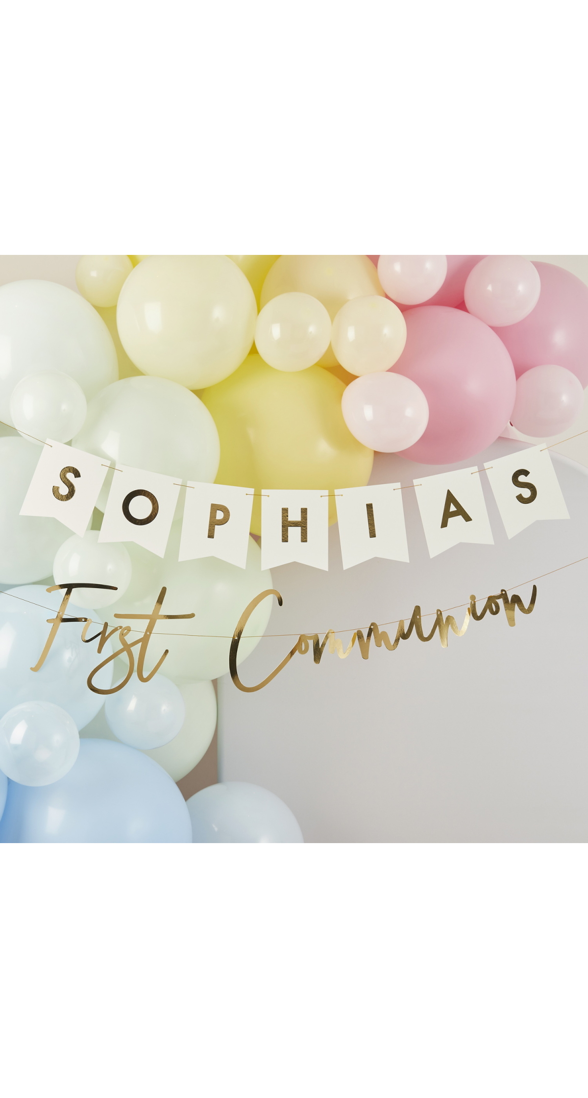 Gold Communion Personalised Banner 2M