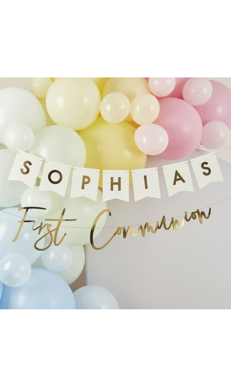 Gold Communion Personalised Banner 2M