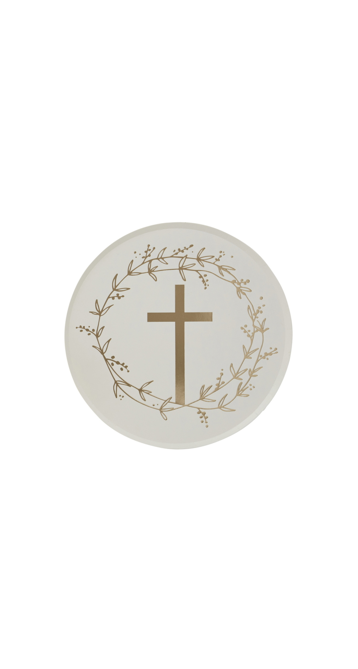 Gold Cross Paper Plates 8 pcs - Image 2