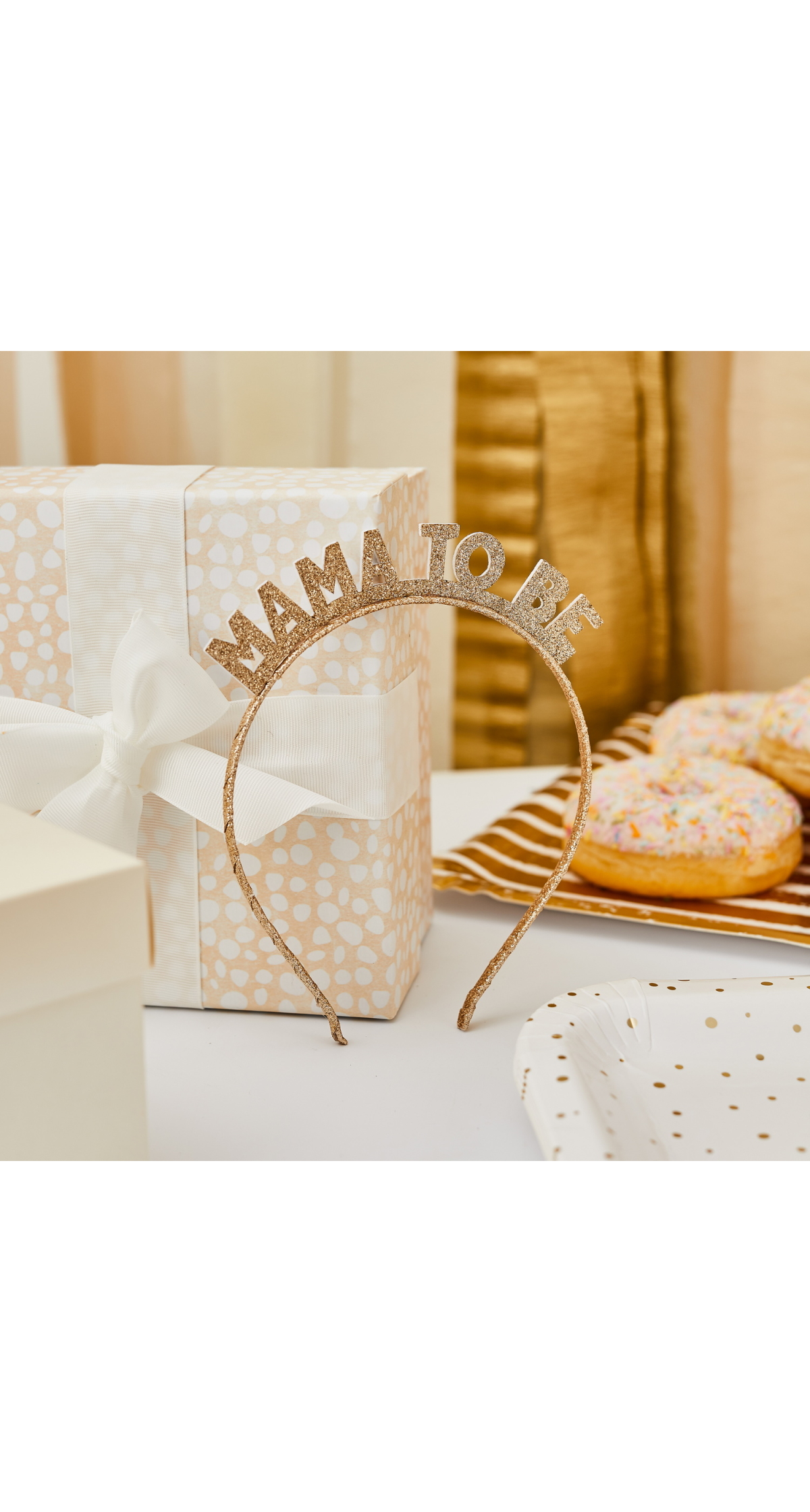 Gold Mama To Be Glitter Headband