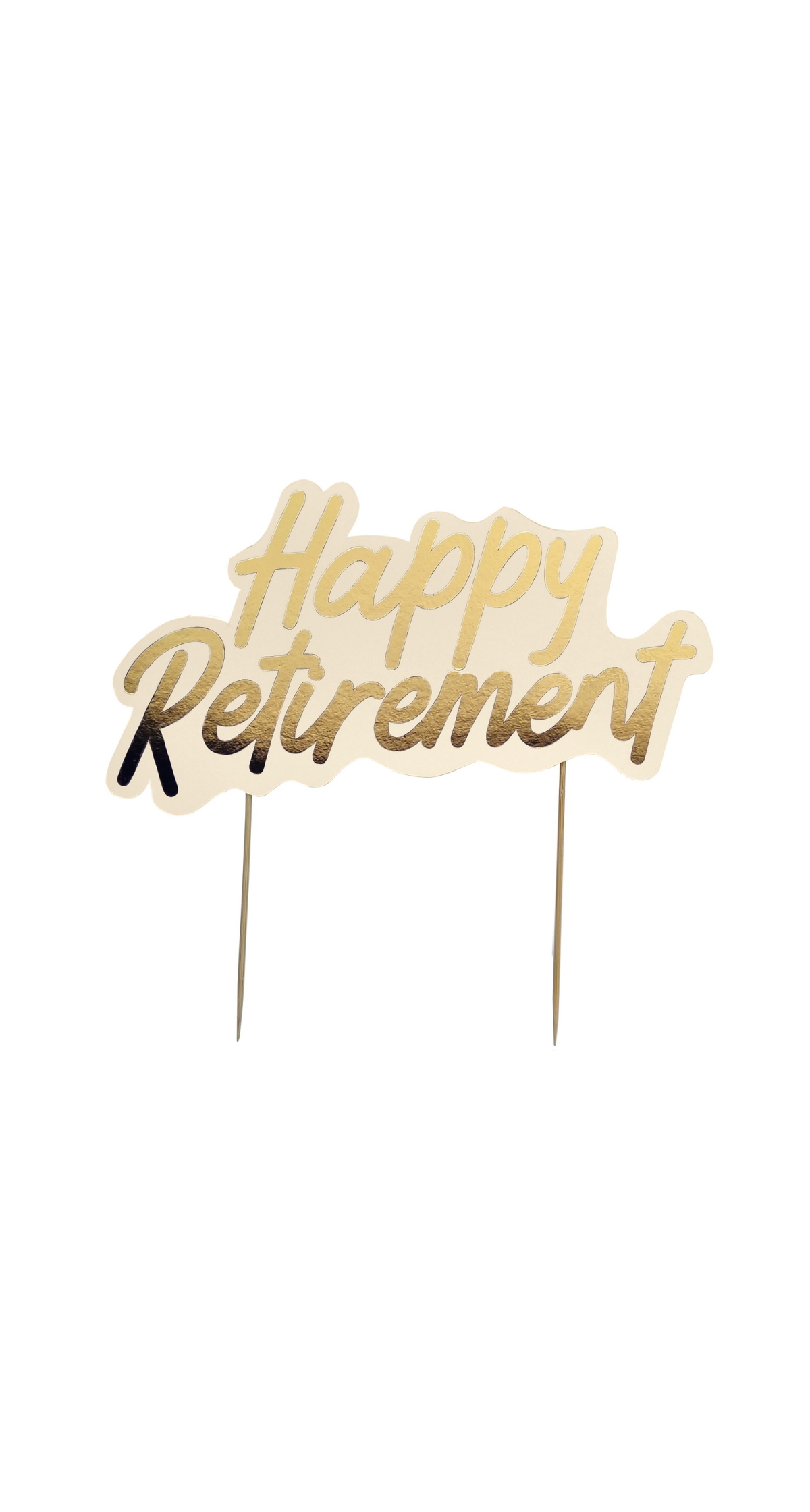 Happy Retirement Card Cake Topper - Image 2