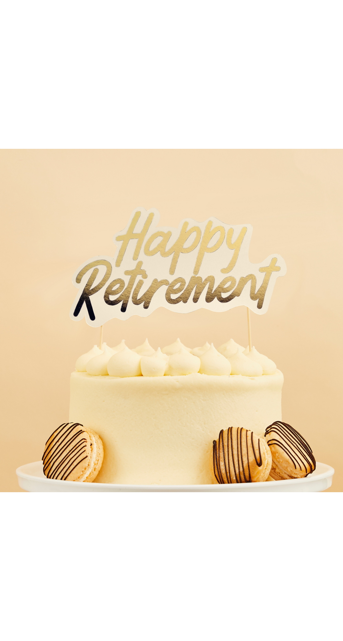 Happy Retirement Card Cake Topper
