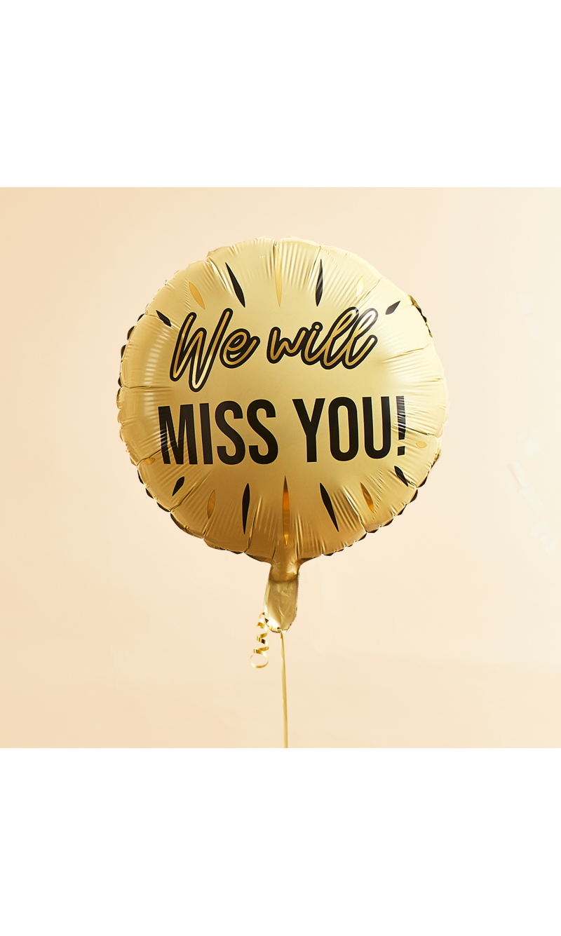 Cream We Will Miss You! 22 Inch Foil Balloon
