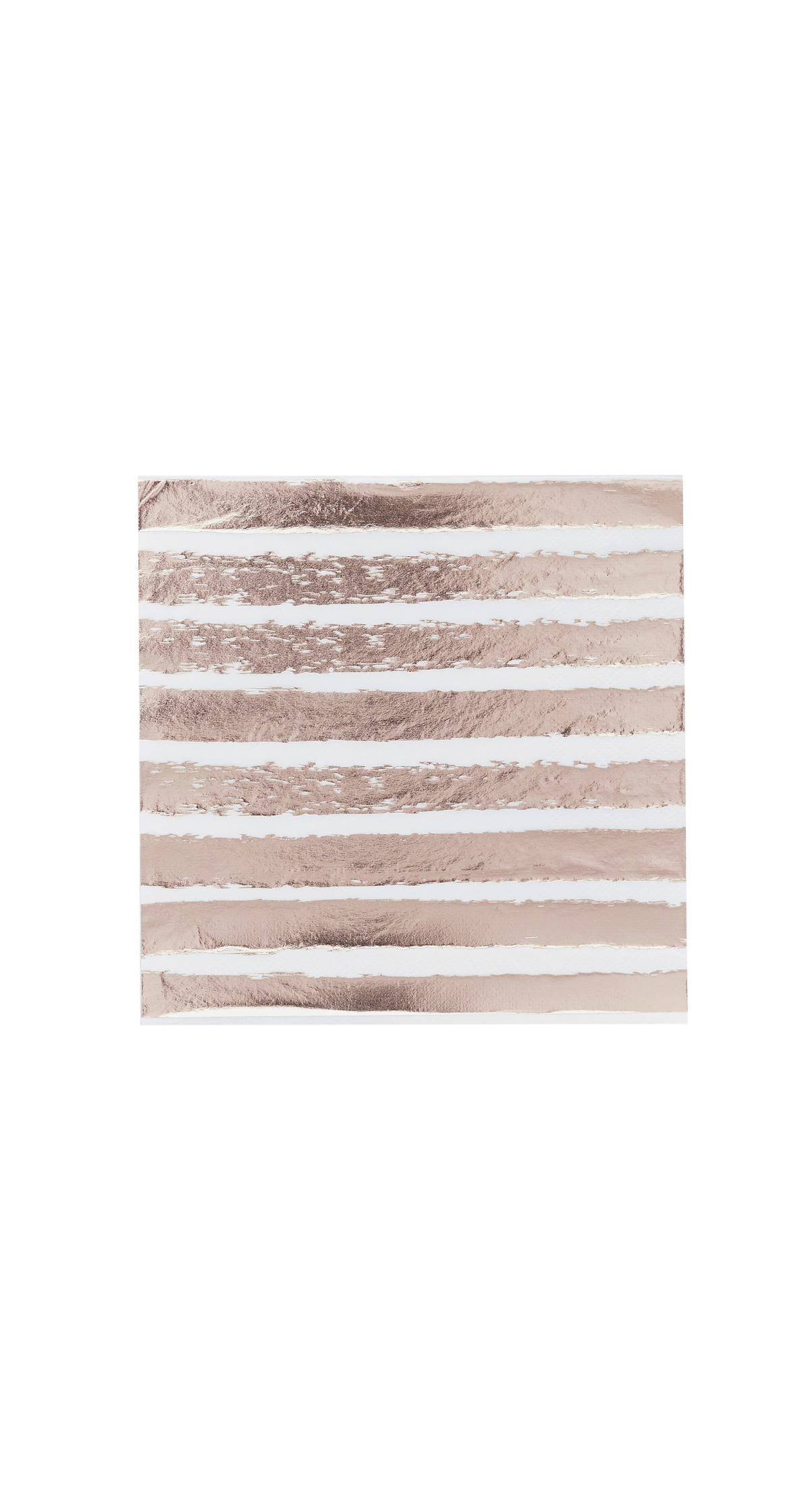 Rose Gold Striped Napkins 16pk (165x165mm) - Image 2