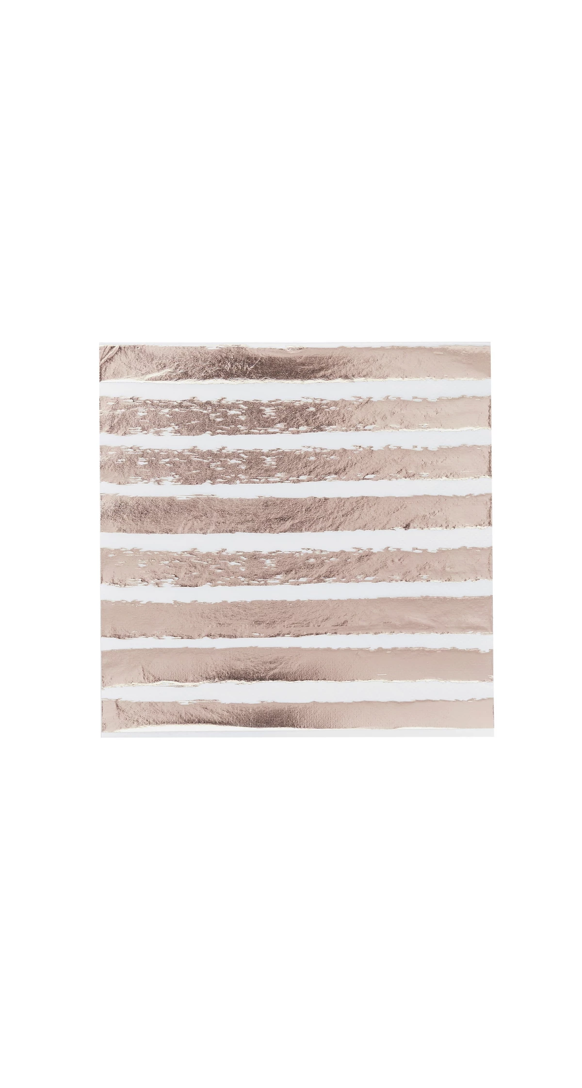 Rose Gold Striped Napkins 16pk (165x165mm) - Image 2