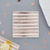 Rose Gold Striped Napkins 16pk (165x165mm)