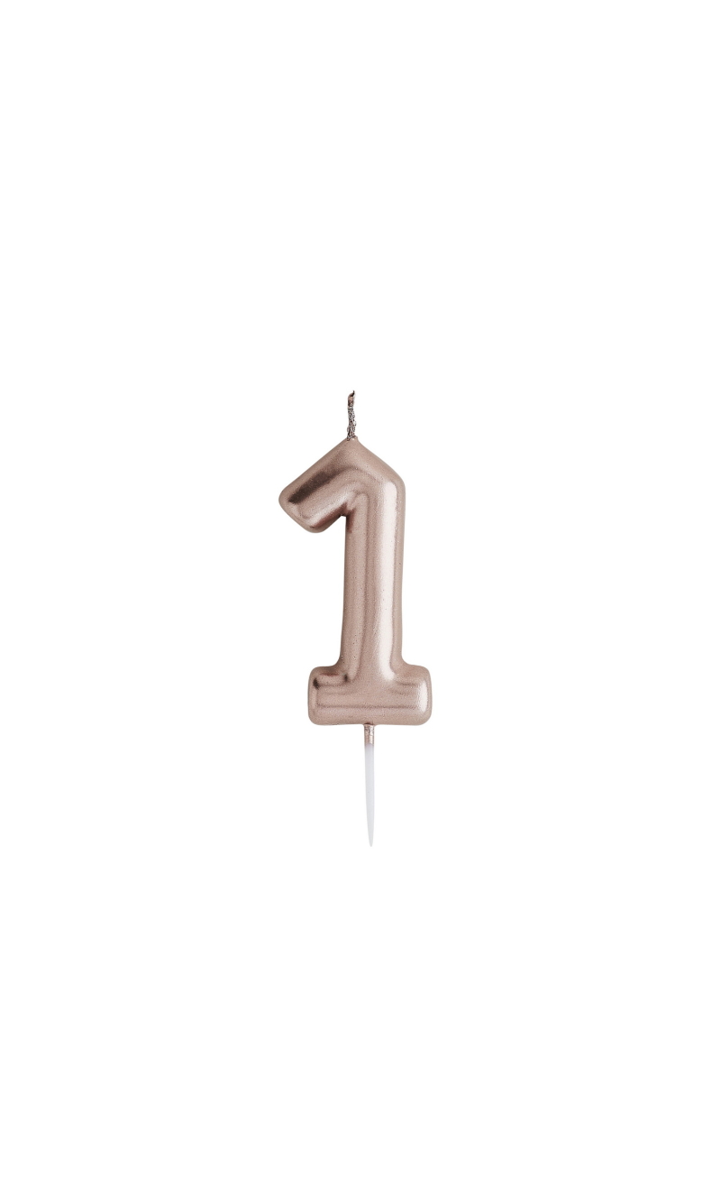 Rose Gold No.1 Candle (H)80x(W)30mm
