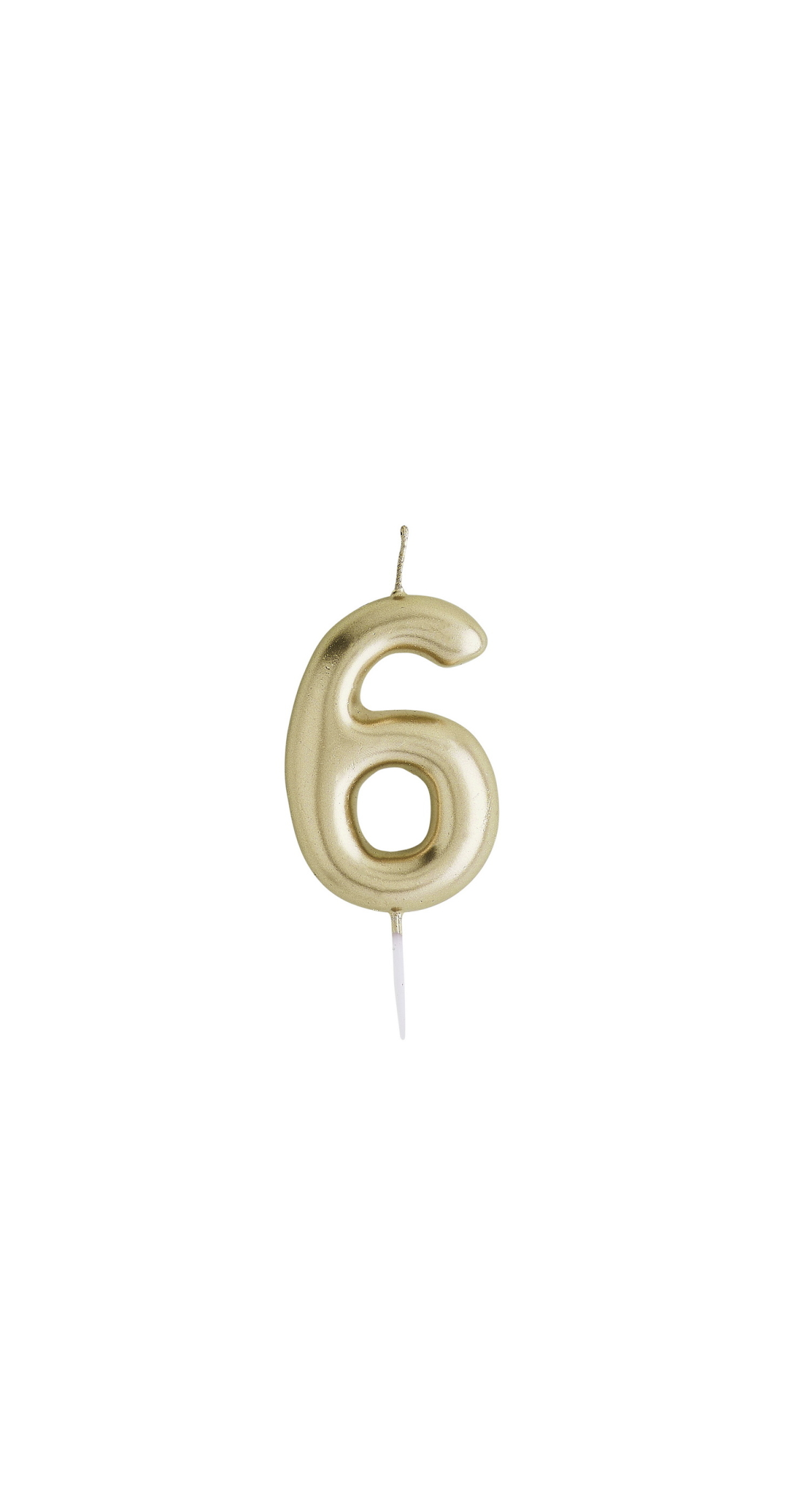 Gold No.6 Candle (H)84x(W)40mm