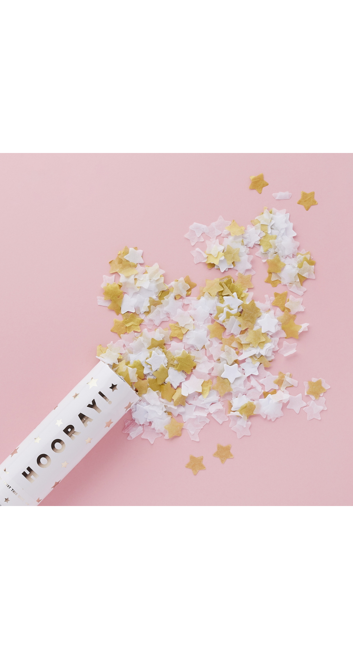 Gold Confetti Cannon (H)20 (W) 5cm