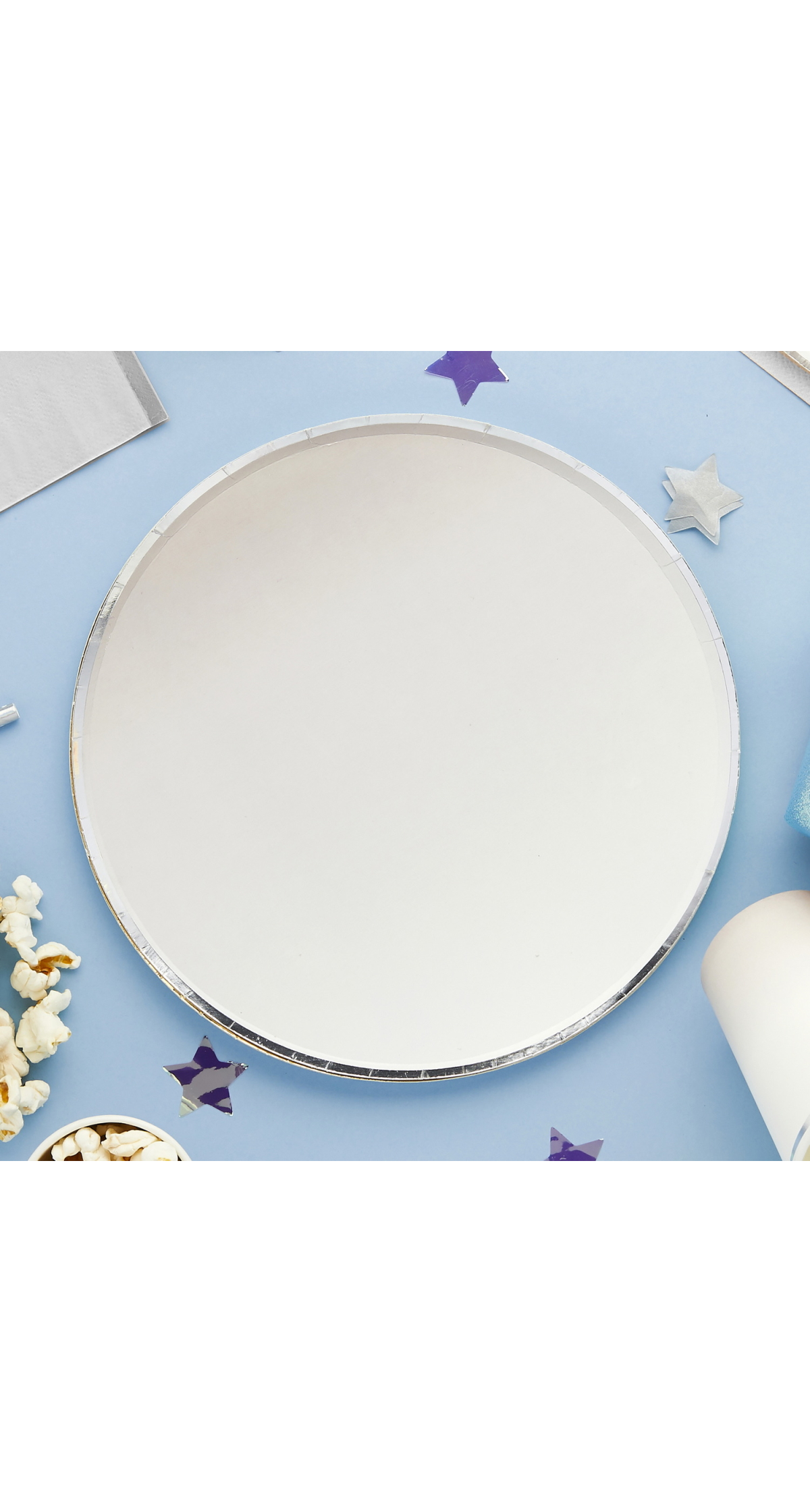 Silver & Grey Ombre Paper Plates 8pk