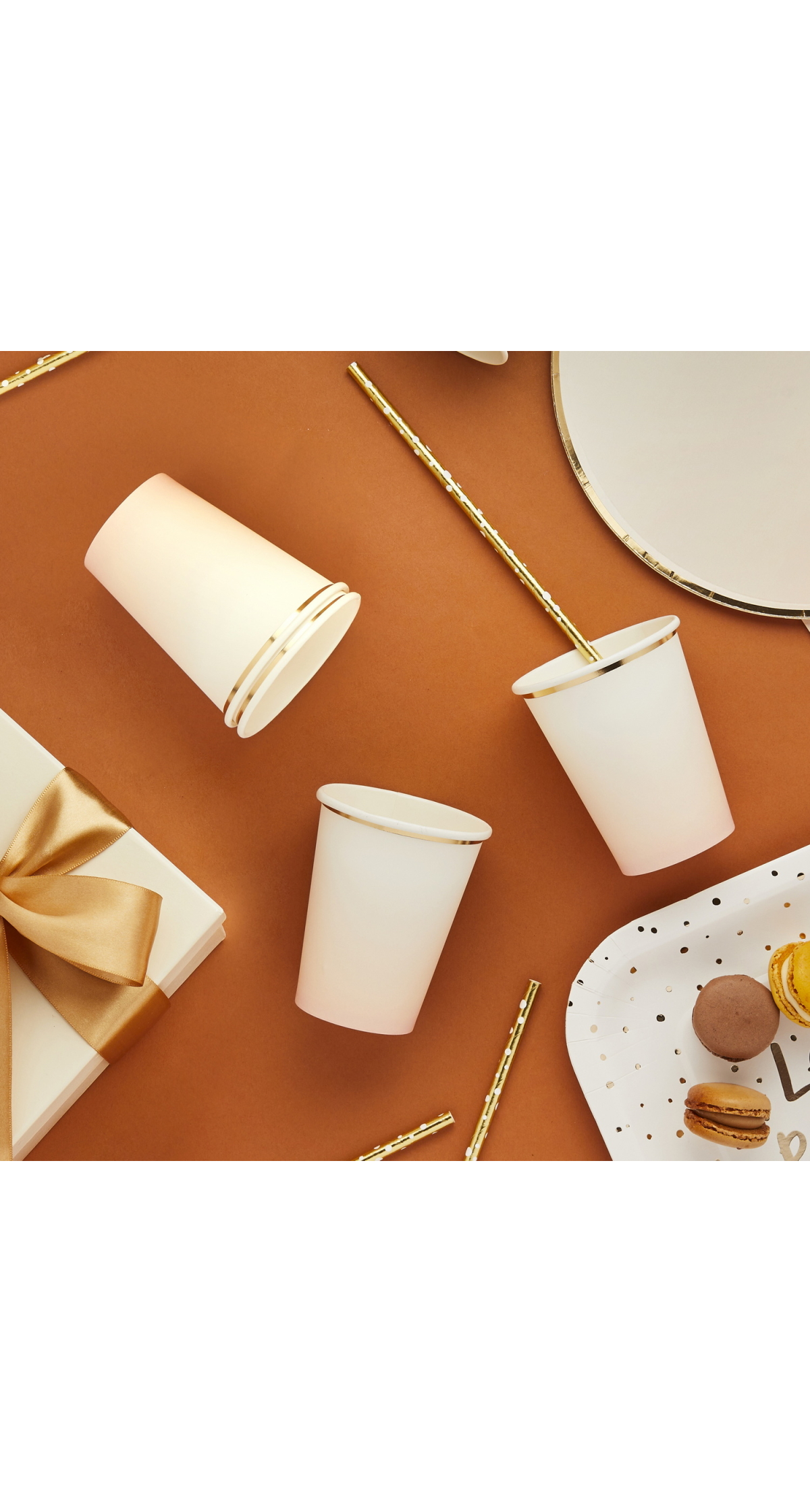 Gold & Peach Ombre Paper Cups 8pk