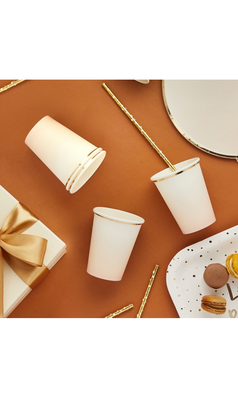 Gold & Peach Ombre Paper Cups 8pk