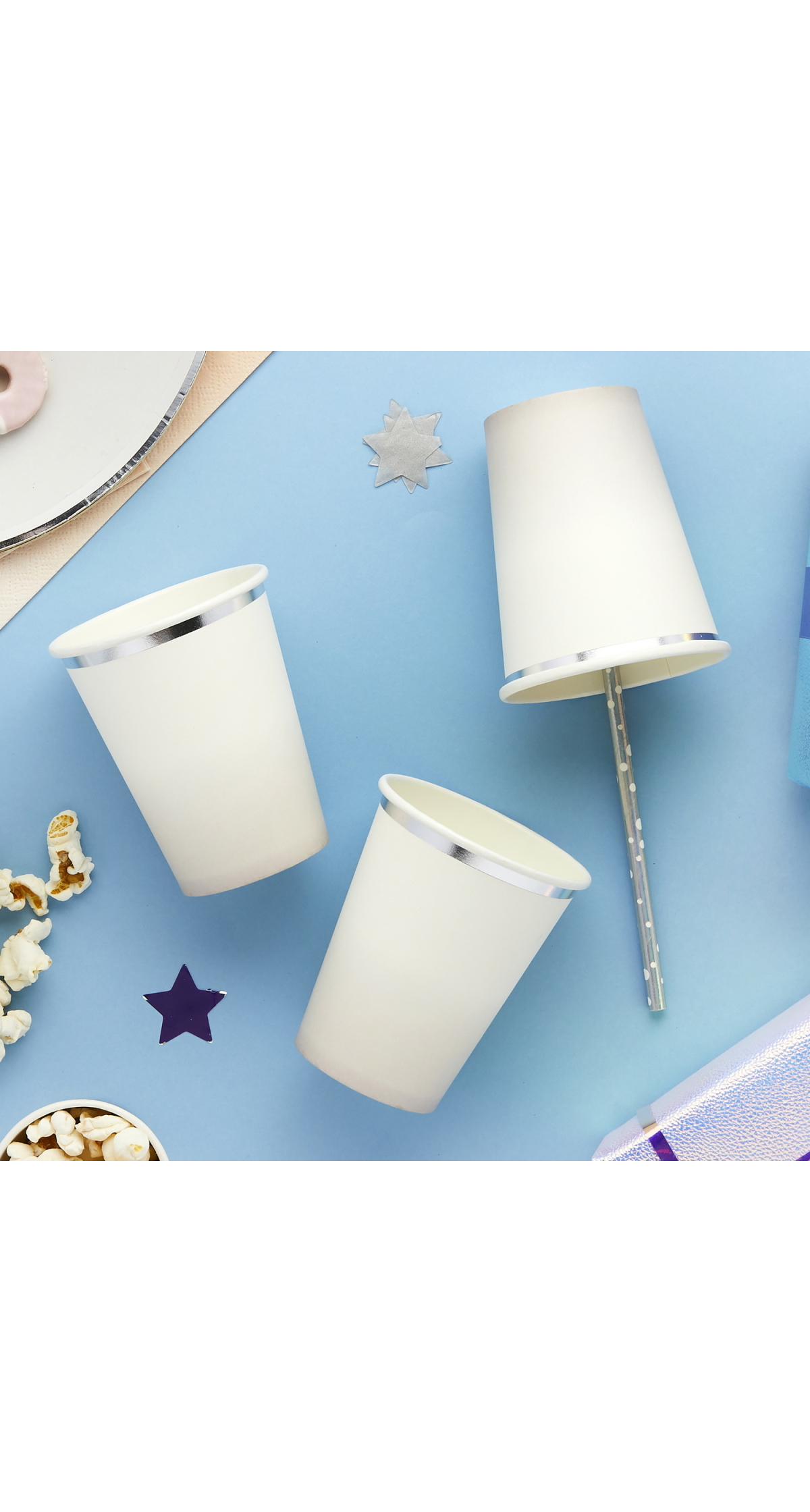 Silver & Grey Ombre Paper Cups 8pk