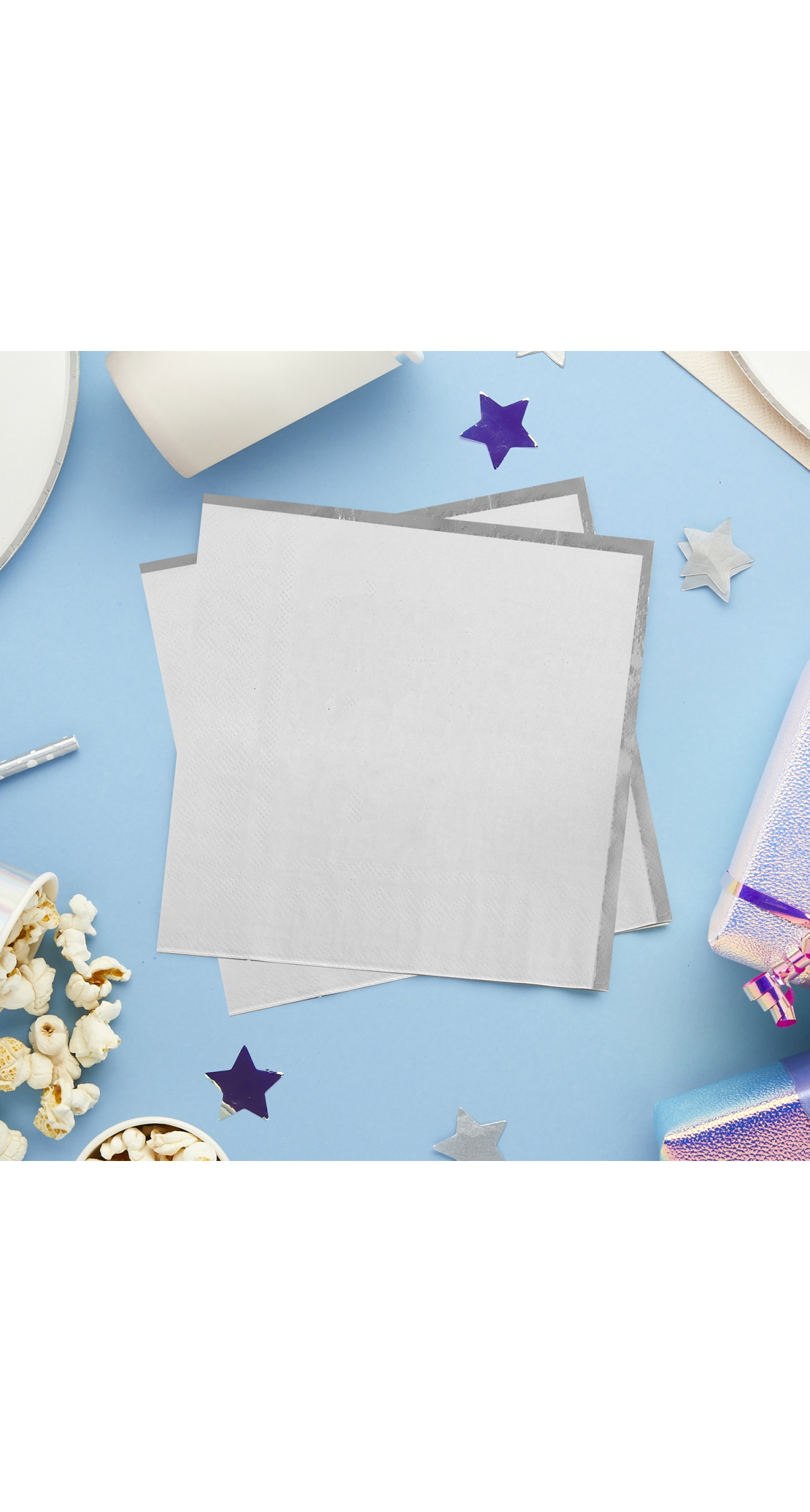 Silver & Grey Ombre Paper Napkins 16pk