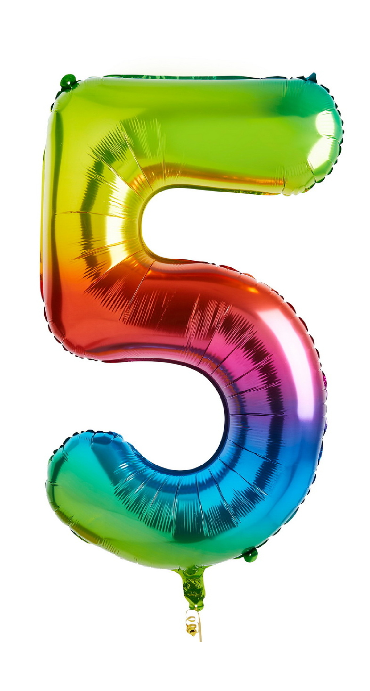 34 Inch Foil Balloon Number 5 â€“ Rainbow