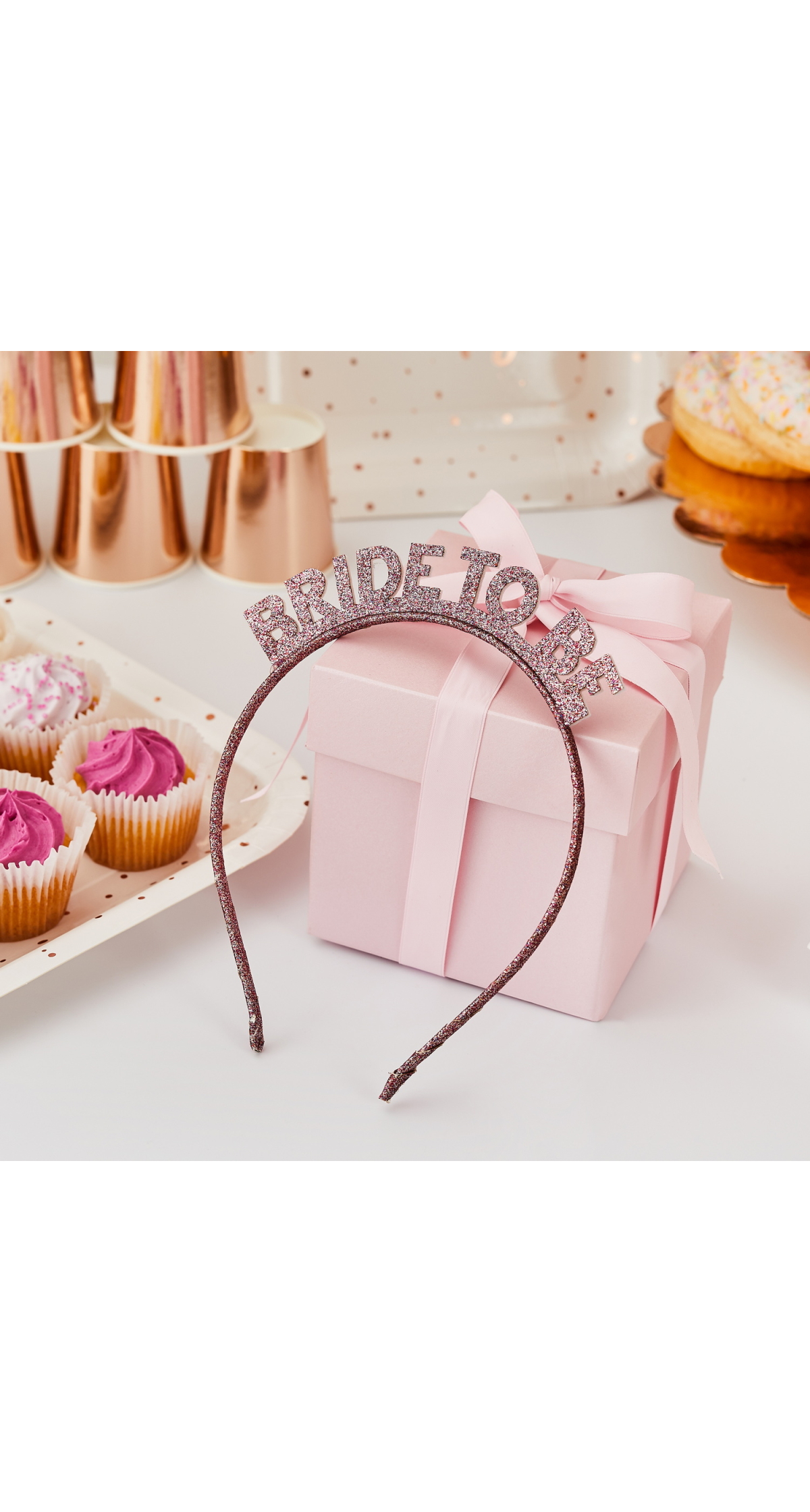 Rose Gold Bride To Be Glitter Headband - Image 2