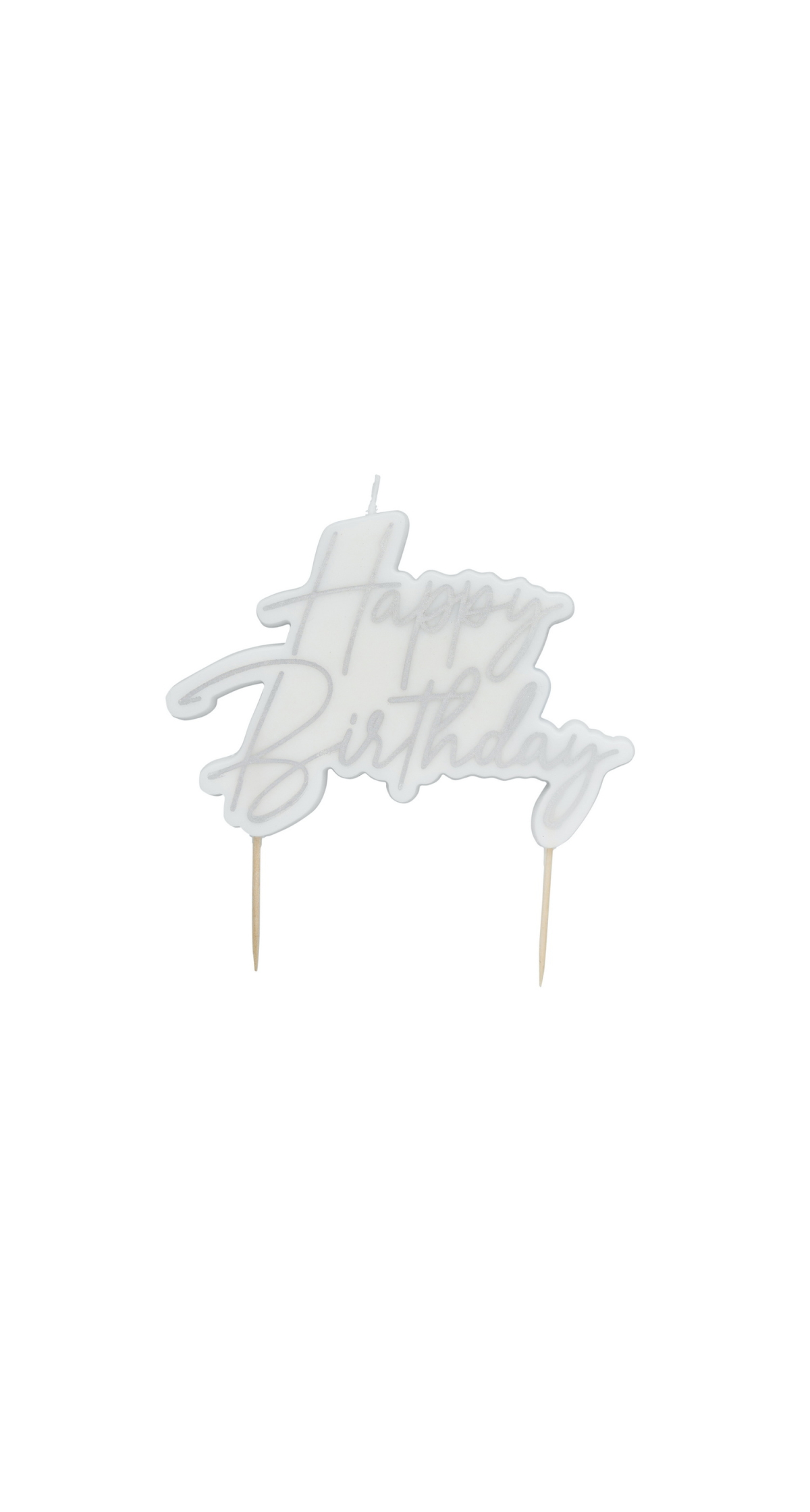 Silverver Happy Birthday Wax Candle 1 Pack - Image 2