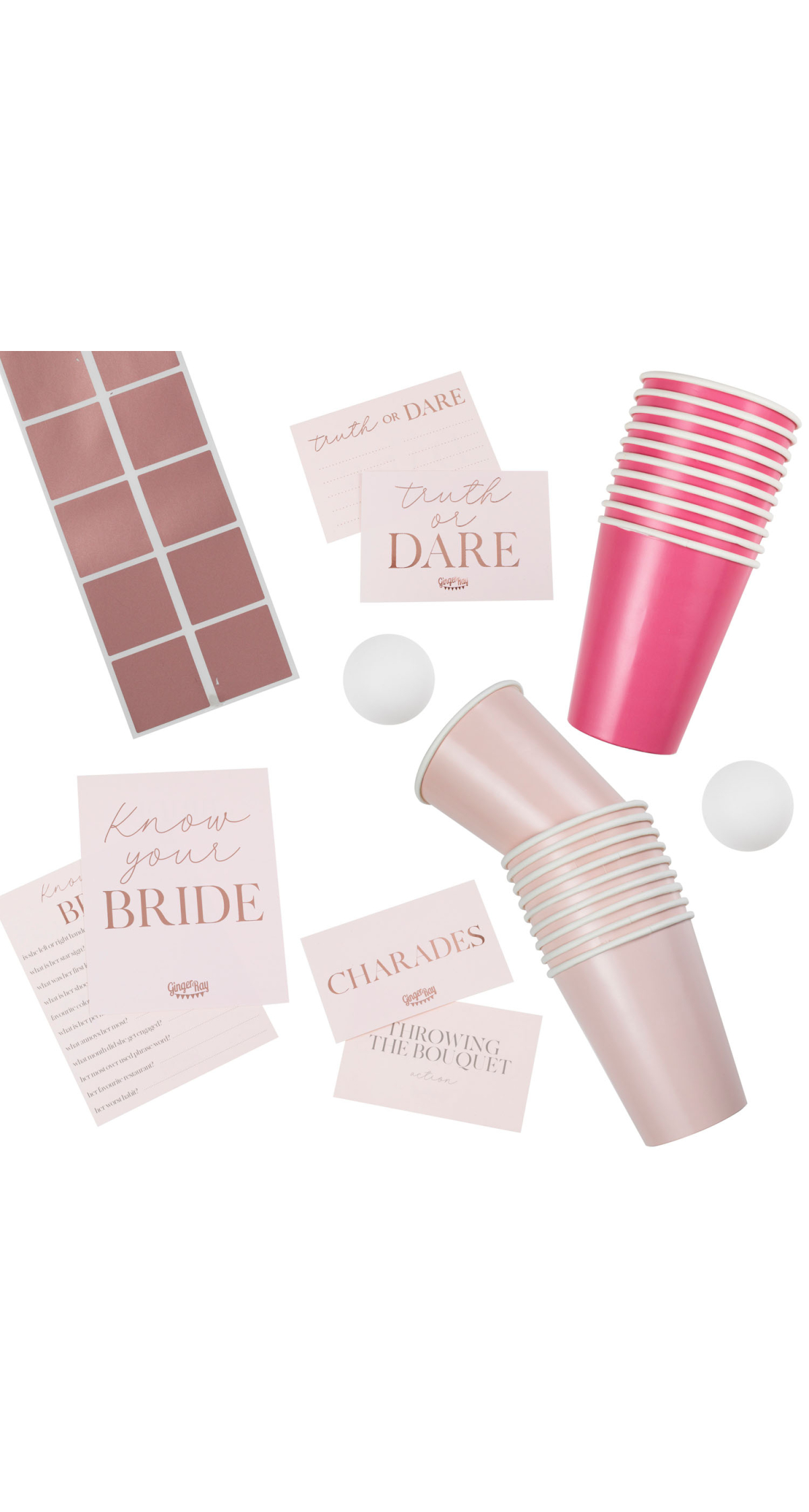 Rose Gold Foiled Hen Party Games Hamper - Image 3