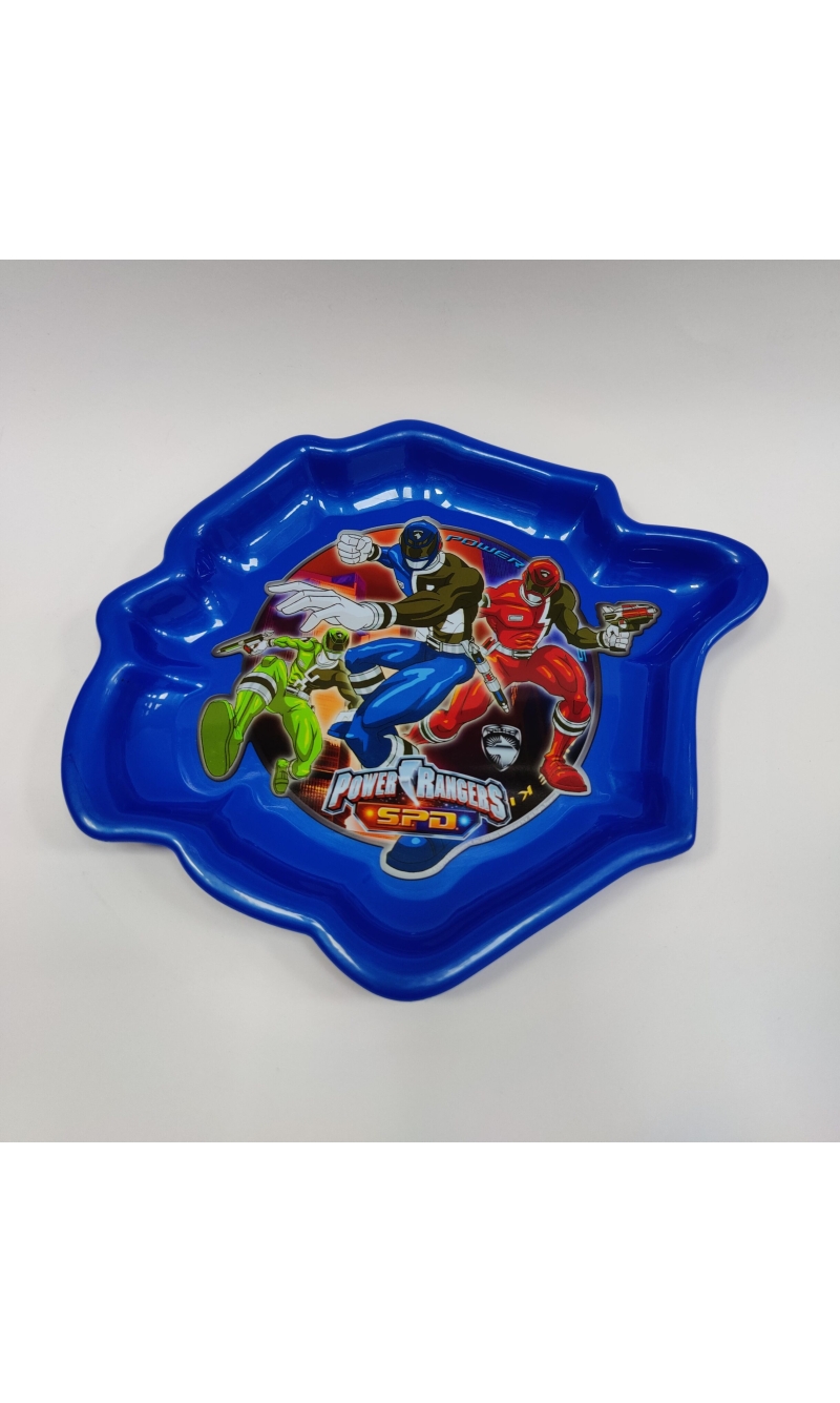Power Rangers Plastic plate 23cm x 18cm
