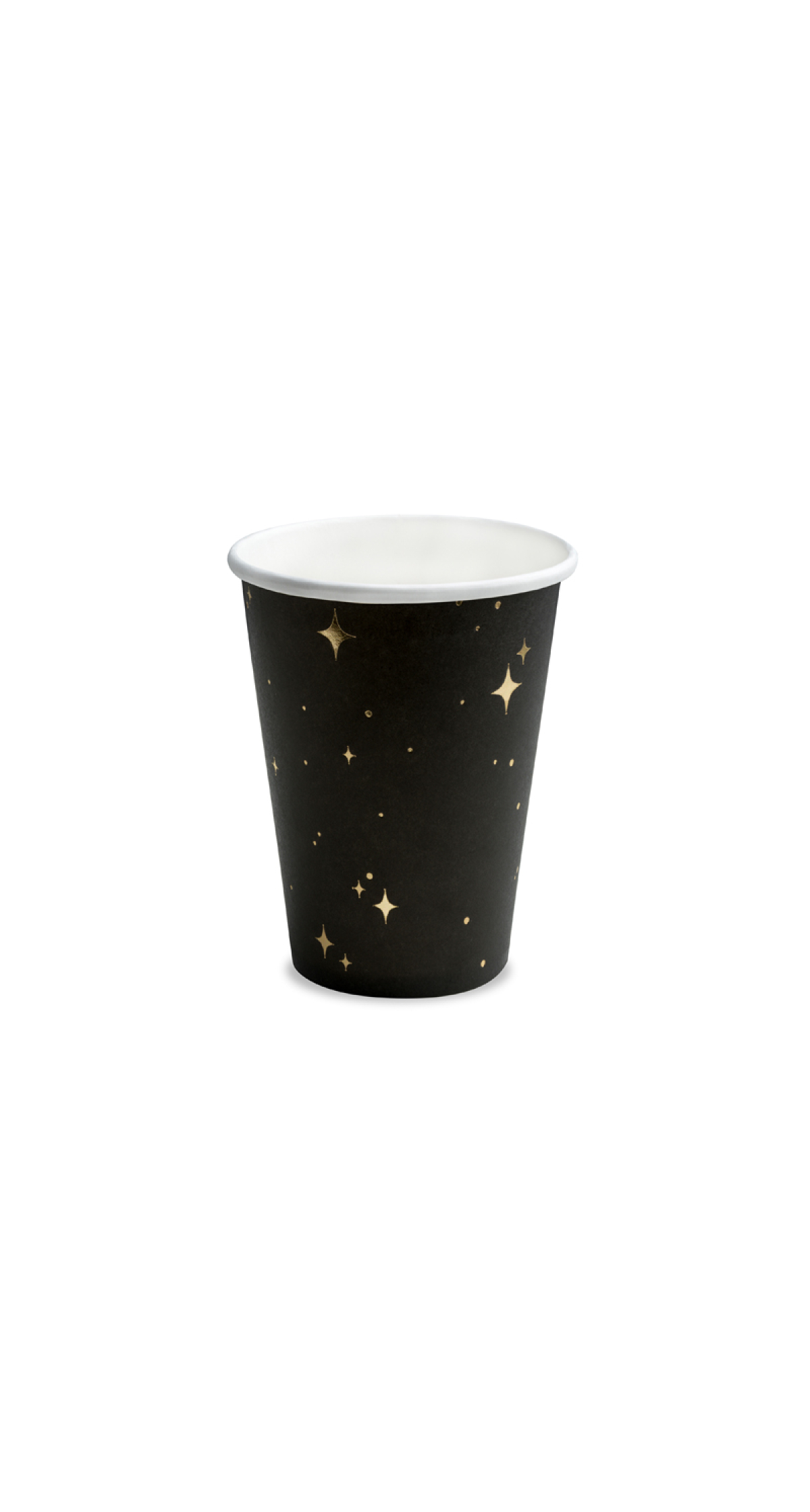 Black & Gold Cups, 260ml (1pkt / 6pc)