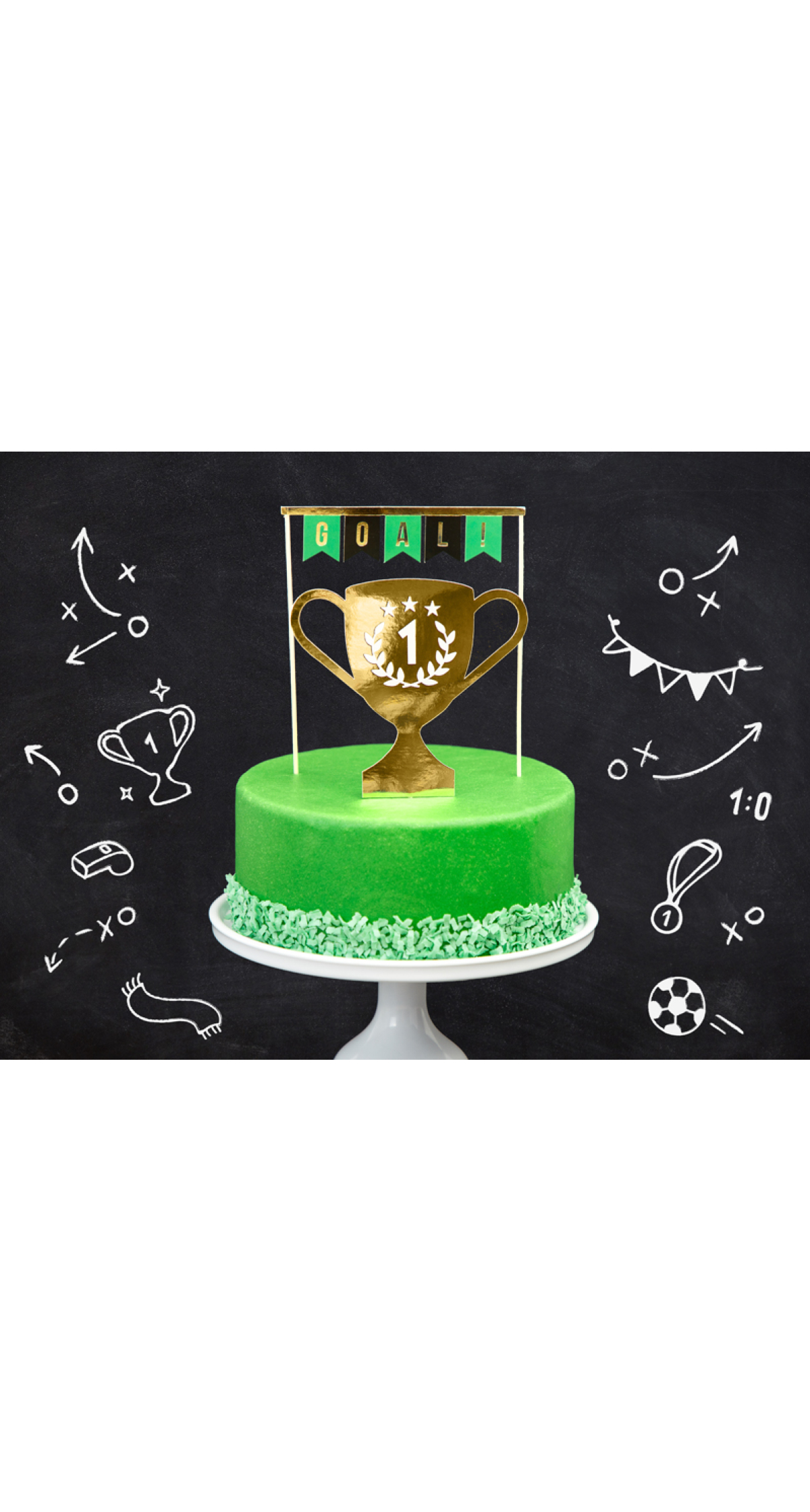 Football Cake Topper, 15.5-20cm (1pkt / 2pc) - Image 4