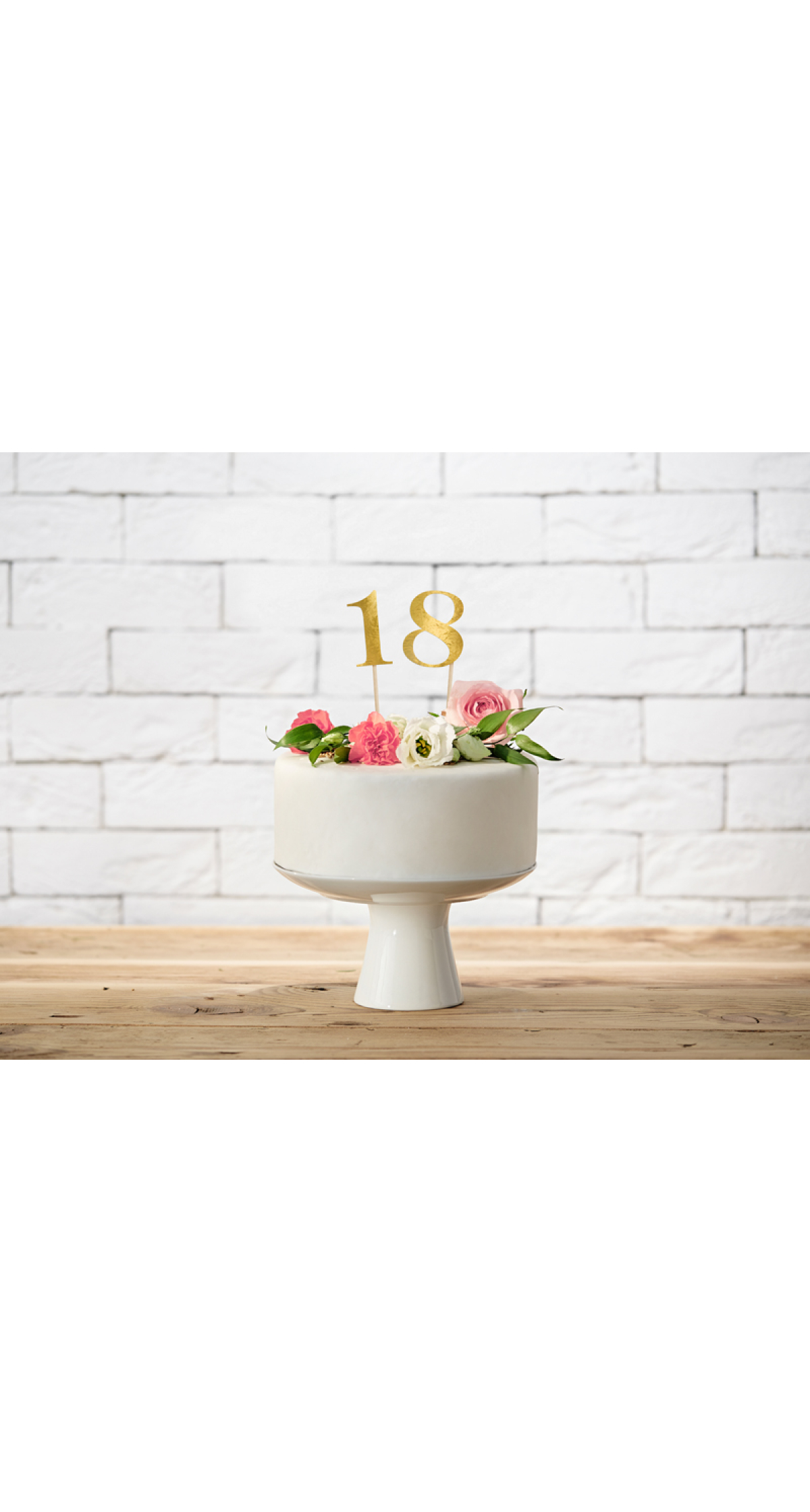 Cake Topper Numbers, Gold, 25.5-26.5cm (1pkt / 11pc) - Image 3