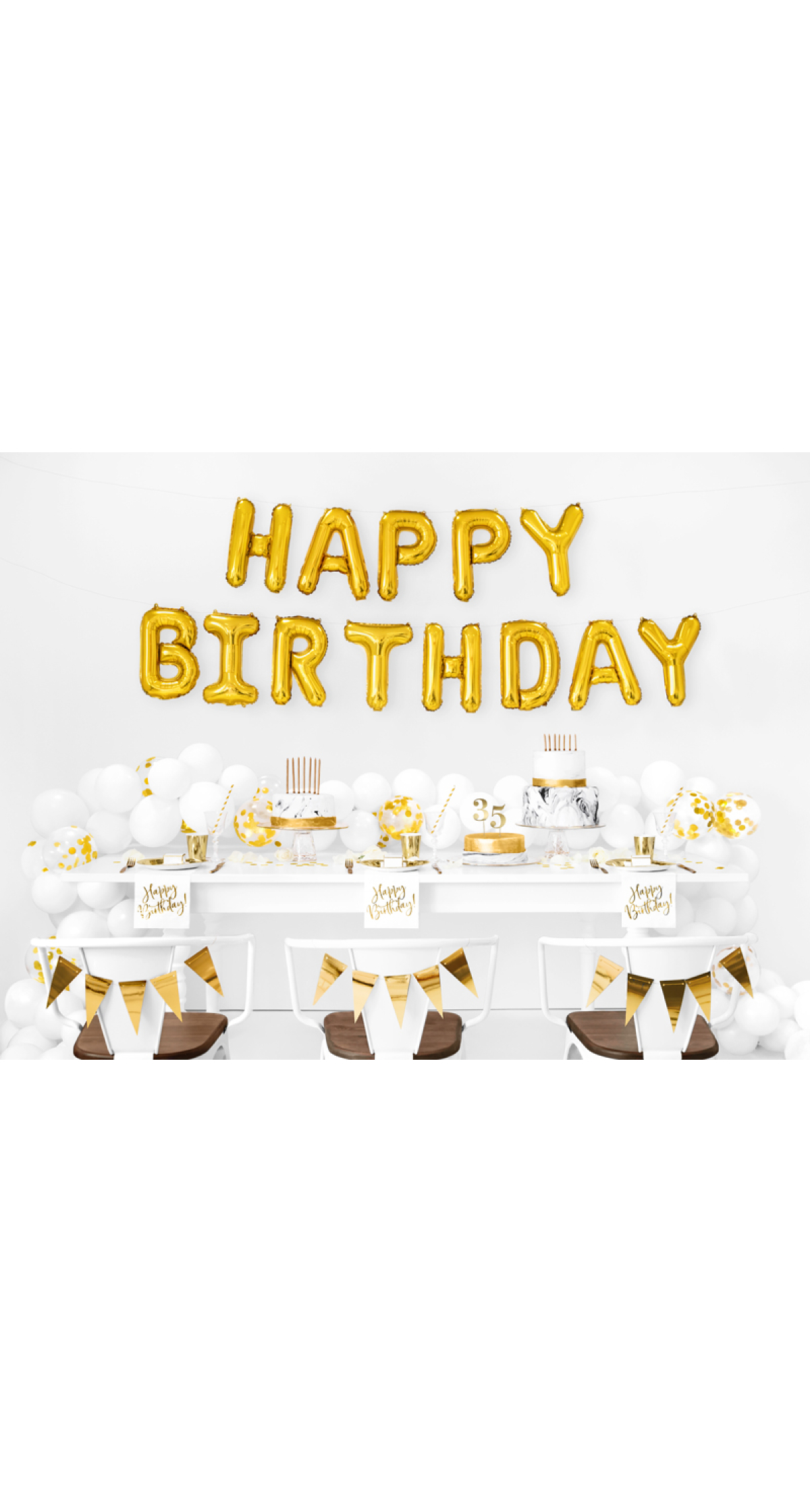 Cake Topper Numbers, Gold, 25.5-26.5cm (1pkt / 11pc) - Image 6