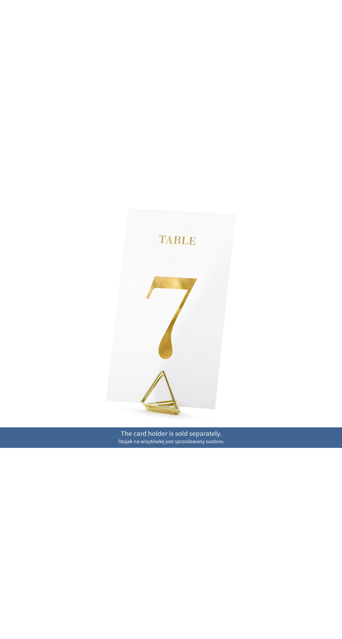 Tranparent Table Numbers Gold 7x12cm (1pkt / 20pc) - Image 3