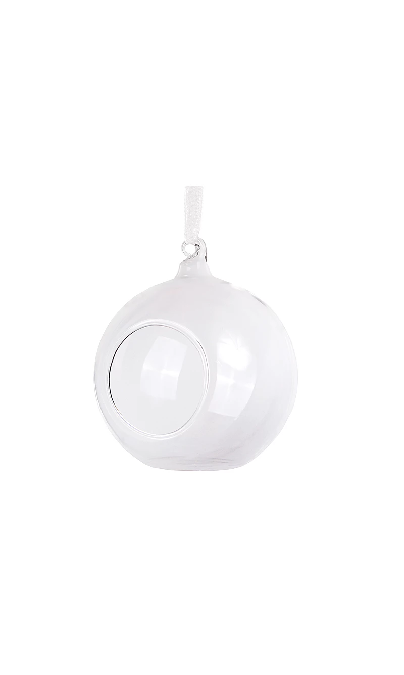 Glass Balls With Ribbon 10cm - 1pc