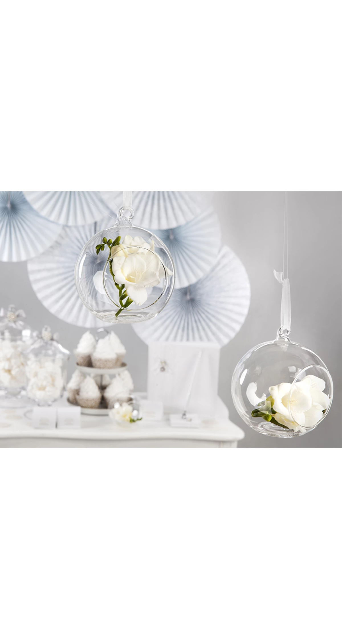 Glass Balls With Ribbon 10cm - 1pc - Image 6