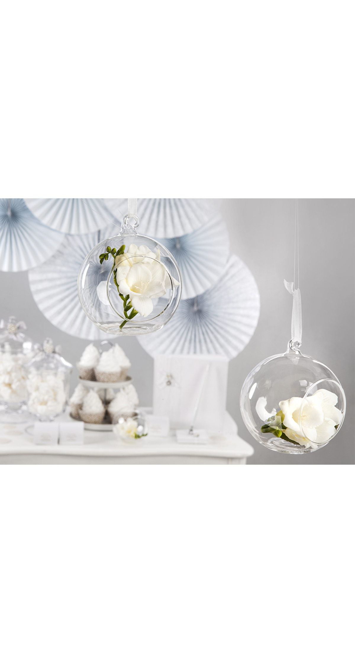 Glass Balls With Ribbon 10cm - 1pc - Image 7