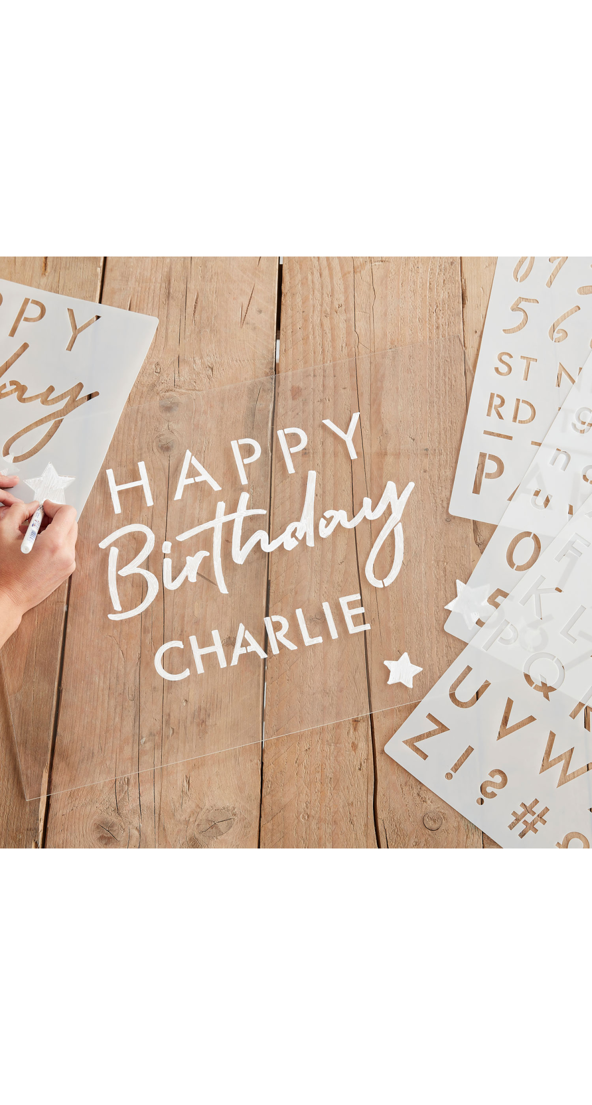 Birthday Number and Letter Stencils