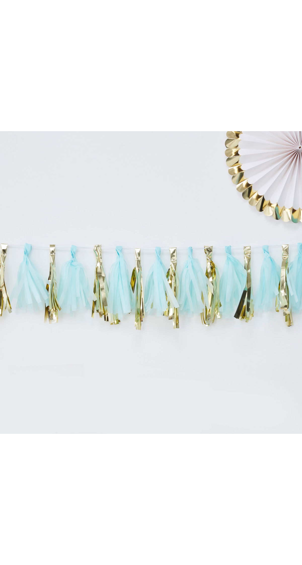 Blue and Gold Tassel Garland - 2m