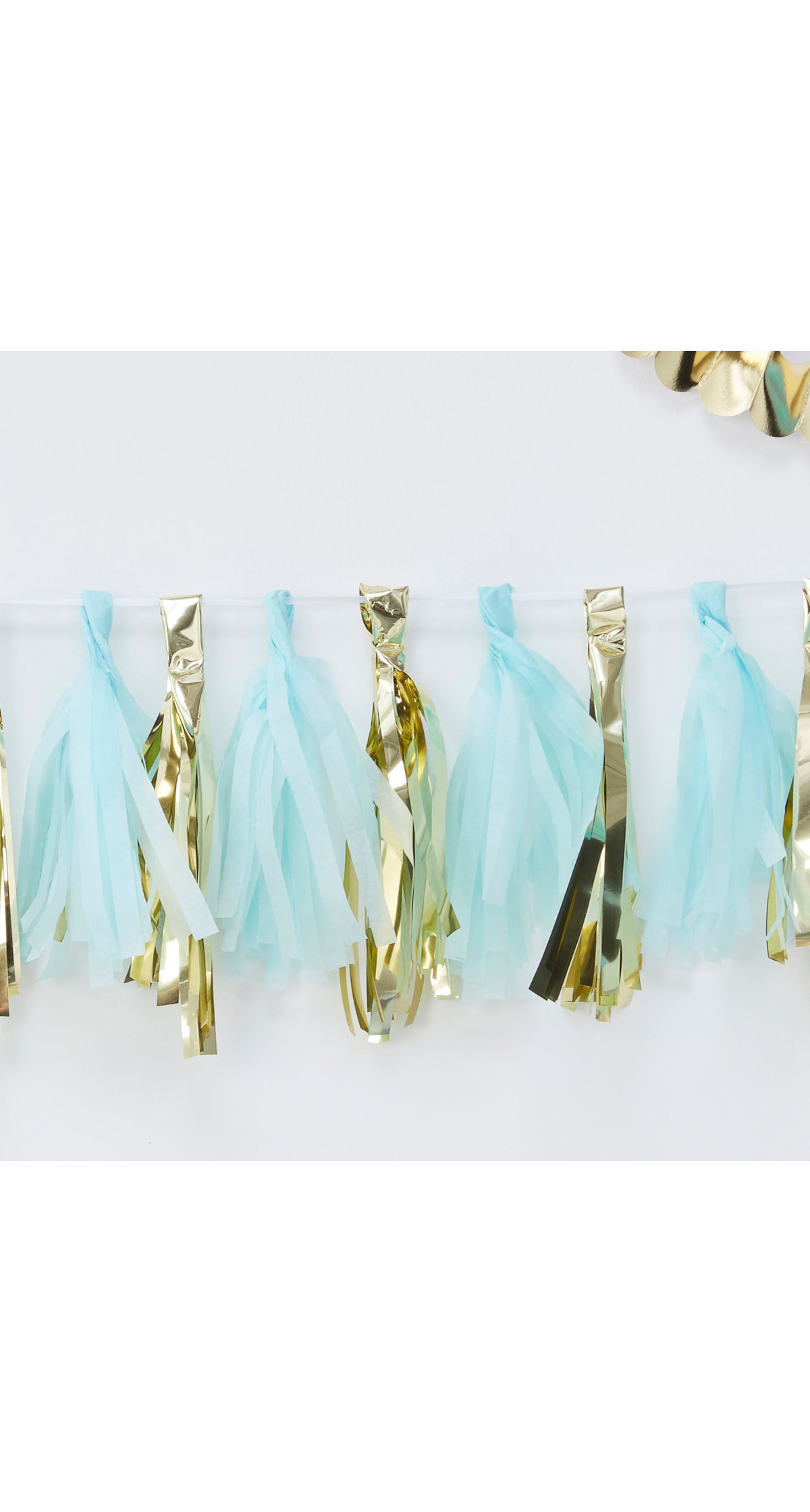 Blue and Gold Tassel Garland - 2m - Image 3