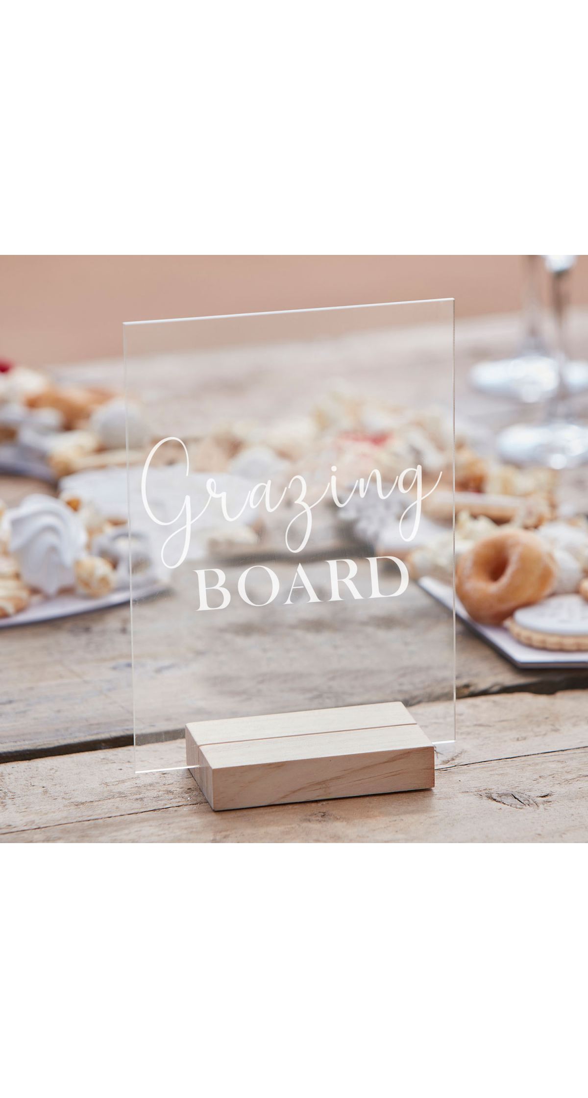 Customisable Small Clear Acrylic Sign - 14.8cm (W) x 21cm (H) - Image 3