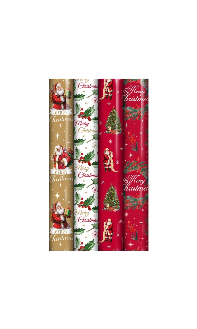 Christmas Wrapping Rolls (Assorted Designs) – 4M