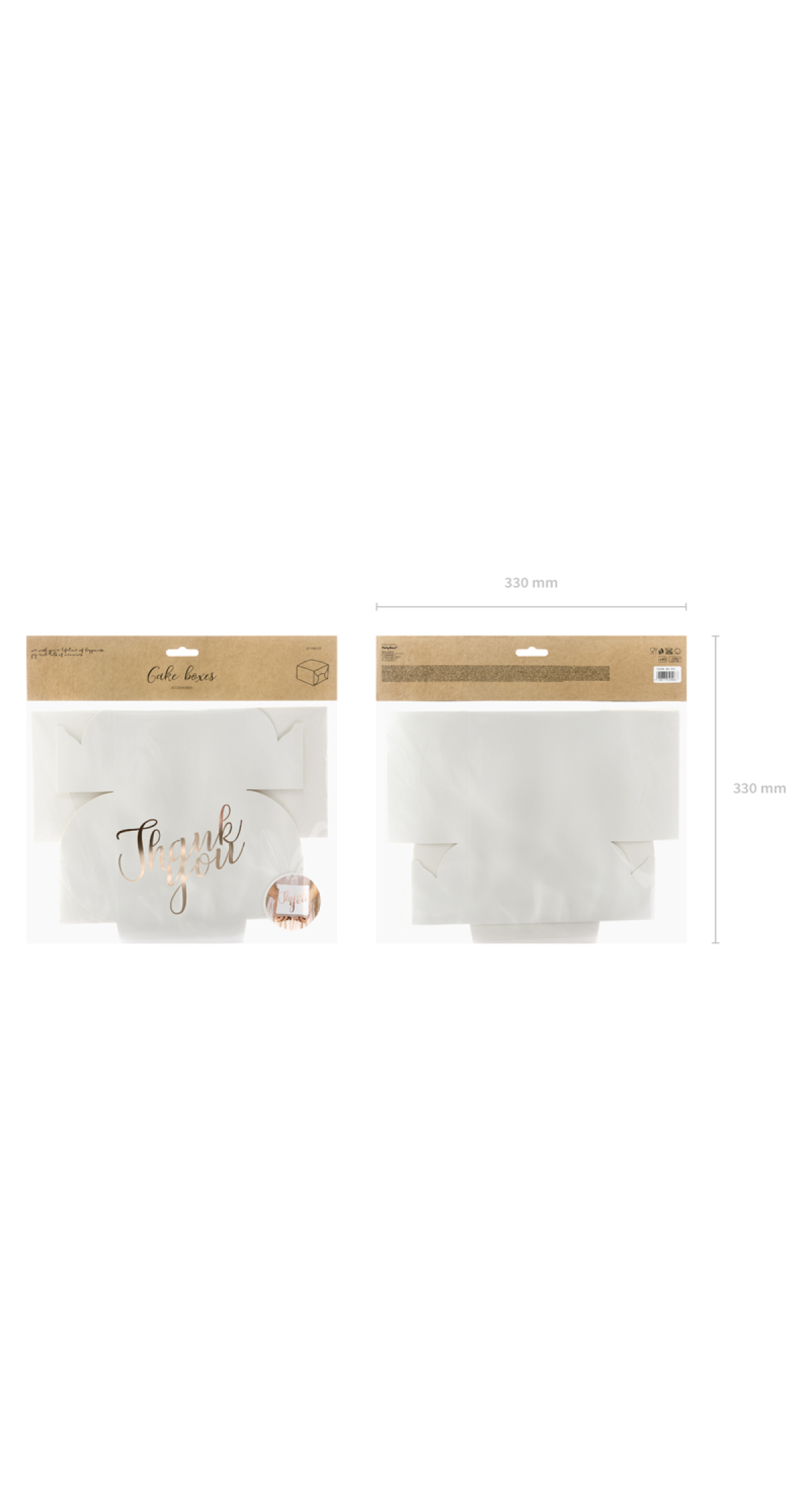 Decorative Cake Boxes - Thank You Rose Gold - (1pkt / 10pc) - Image 5