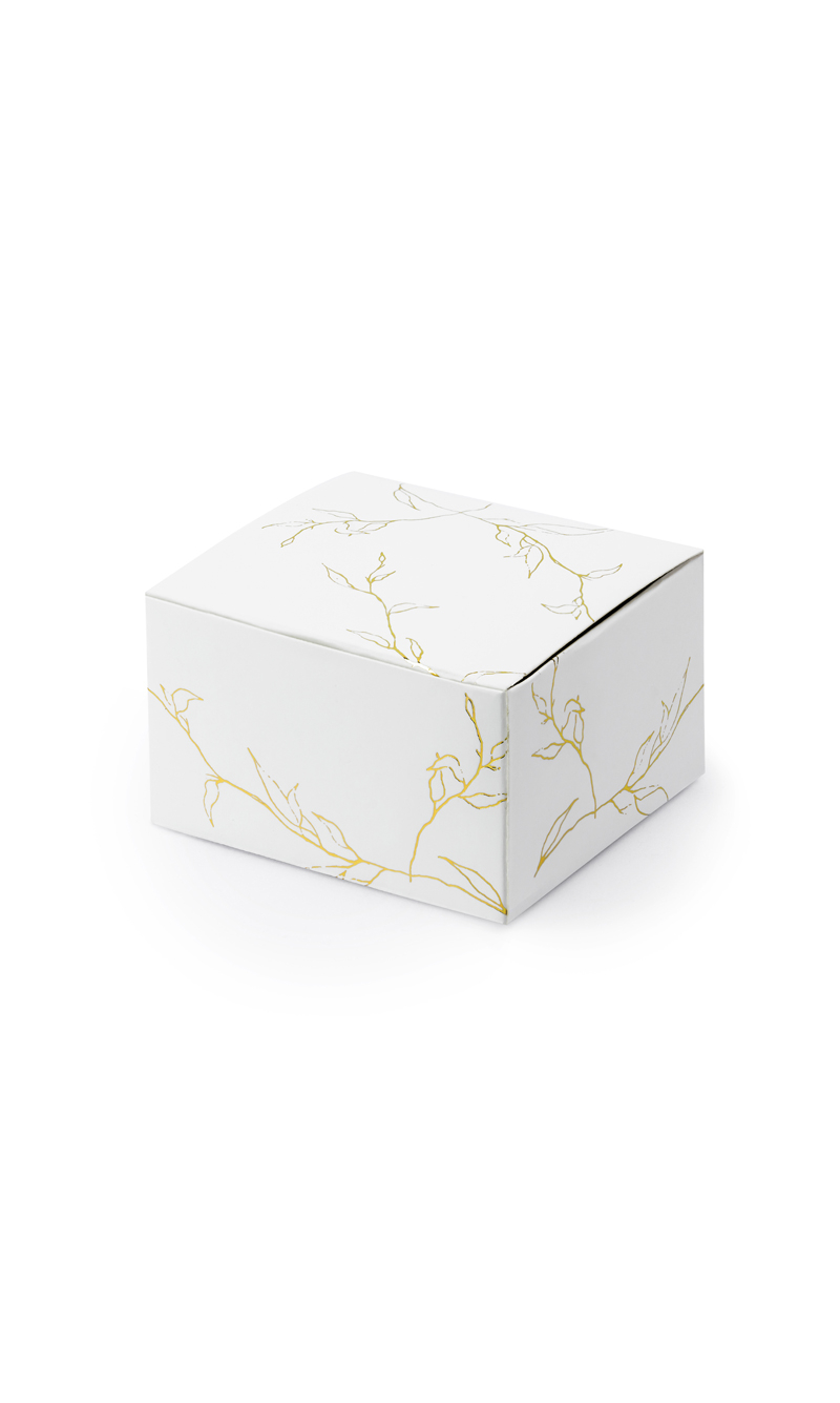 Boxes Branches White 6x3.5x5.5cm (1pkt / 10pc)