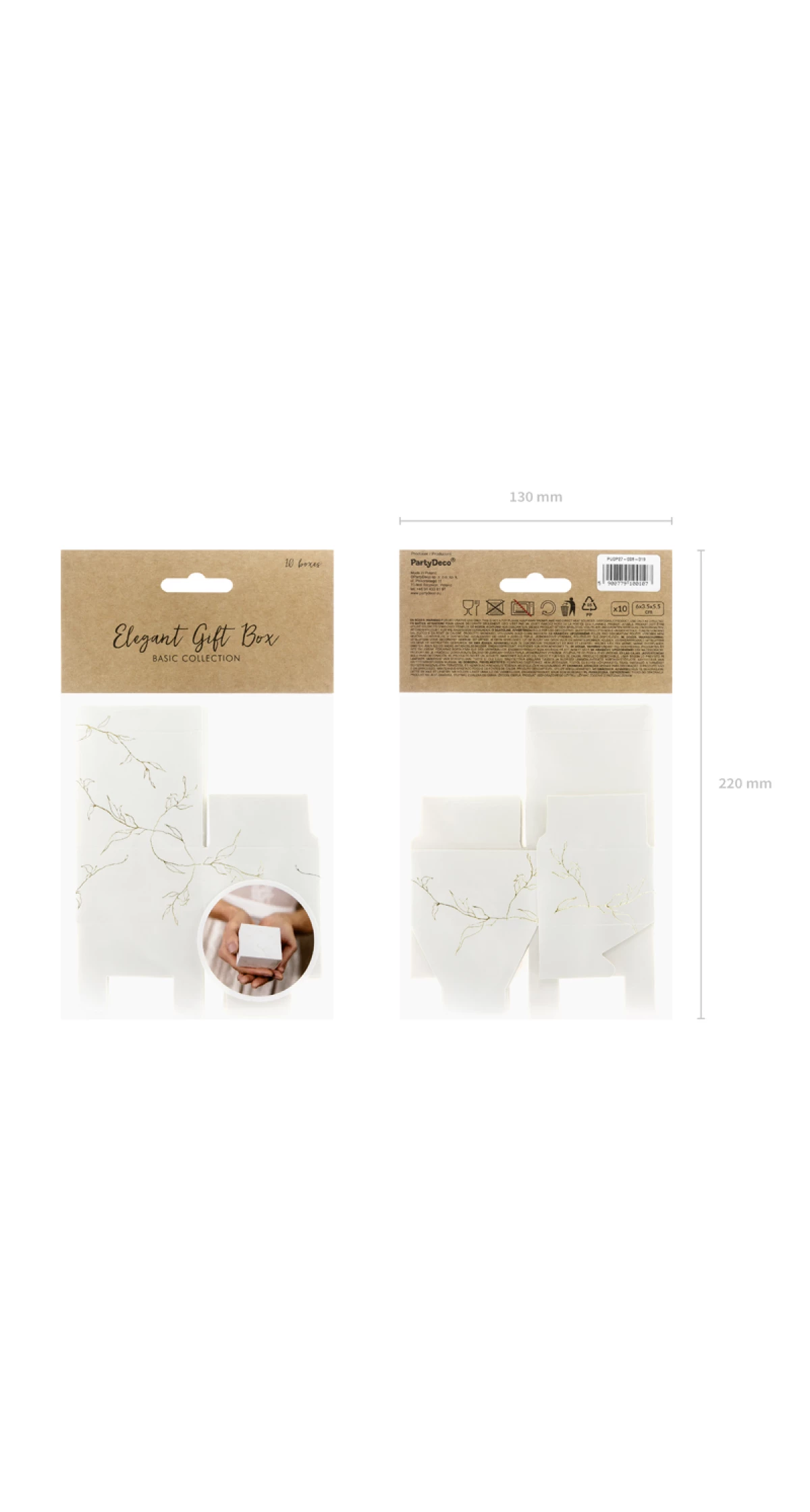 Boxes Branches White 6x3.5x5.5cm (1pkt / 10pc) - Image 8