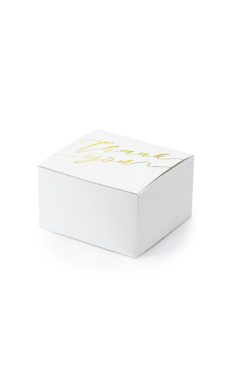 Boxes Thank You White 6x3.5x5.5cm (1pkt / 10pc)