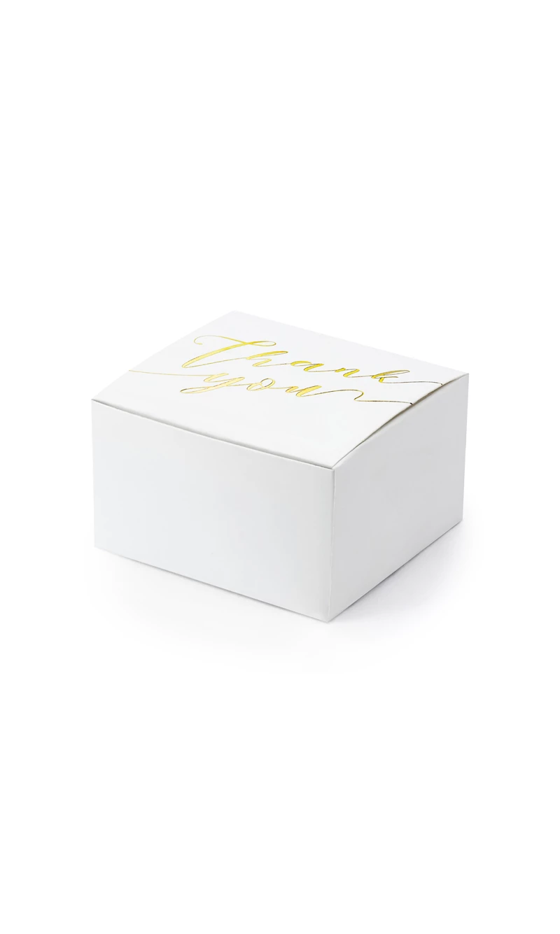 Boxes Thank You White 6x3.5x5.5cm (1pkt / 10pc)