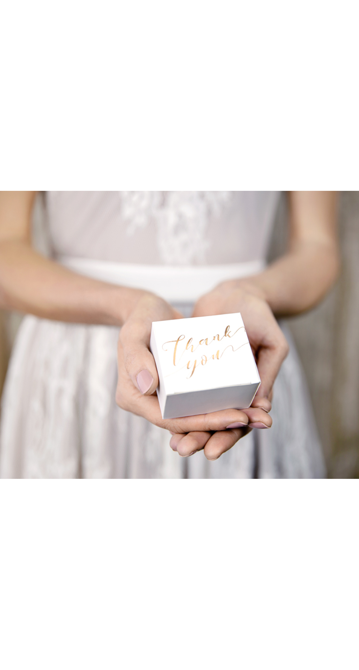 Boxes Thank You White 6x3.5x5.5cm (1pkt / 10pc) - Image 3