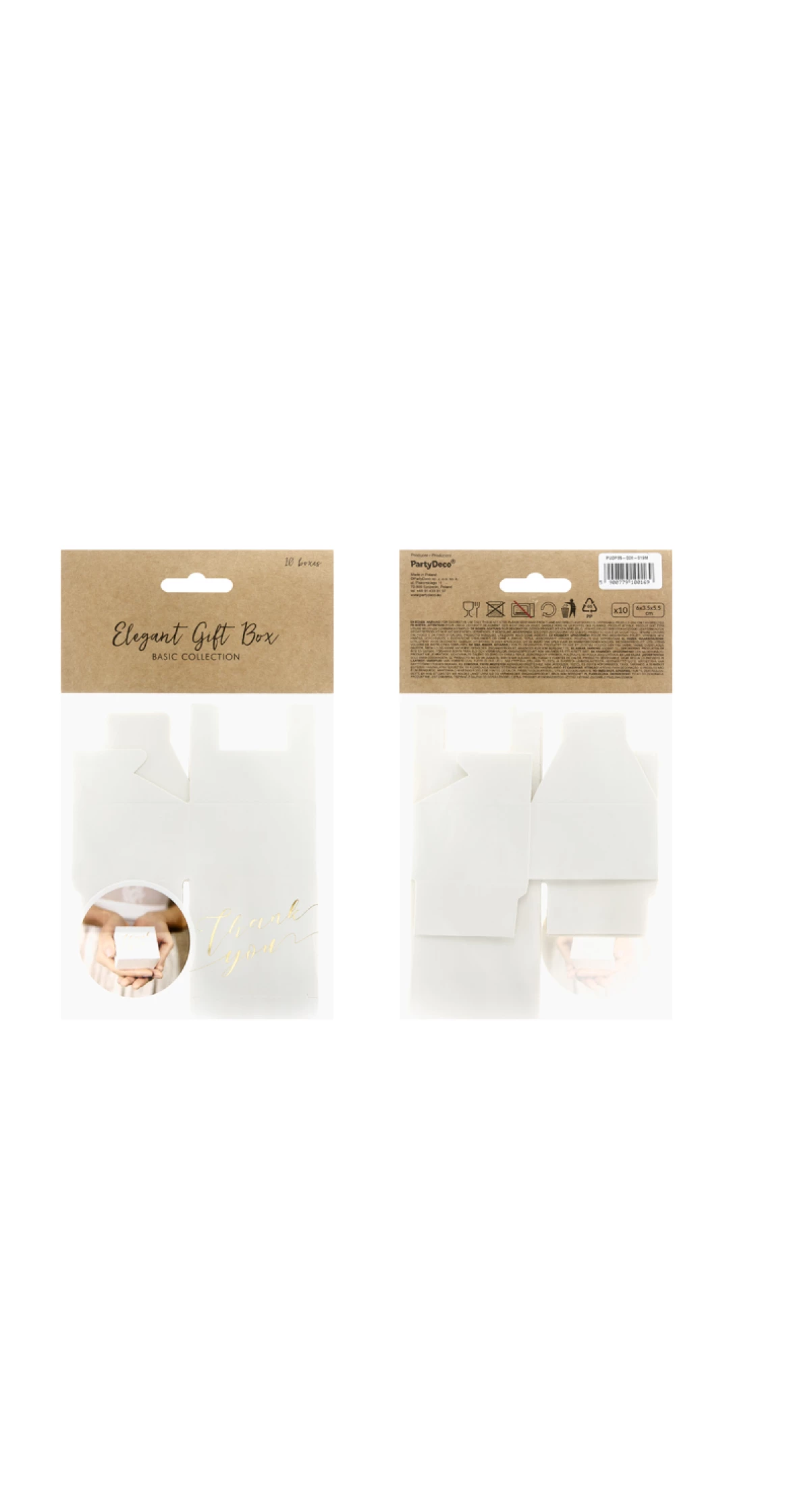 Boxes Thank You White 6x3.5x5.5cm (1pkt / 10pc) - Image 7