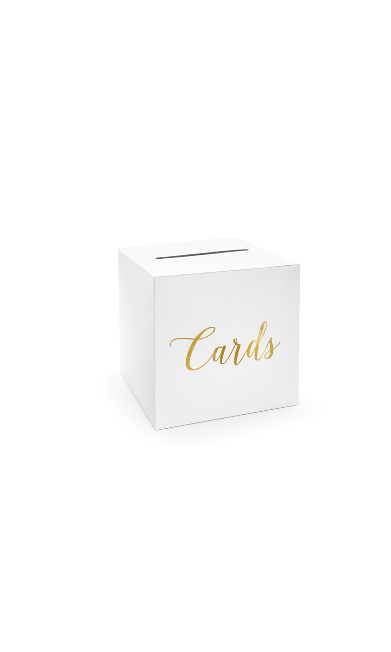 Wedding Card Box - Cards Gold 24x24x24cm